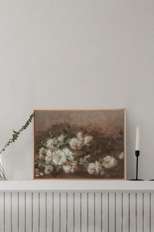 WHITE PEONY, Oeuvre sur toile étirée