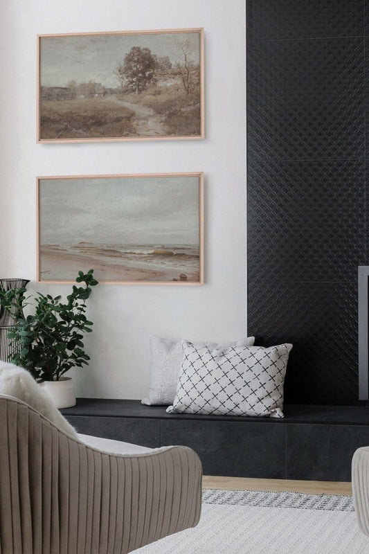 LONG WAVES, printed canvas