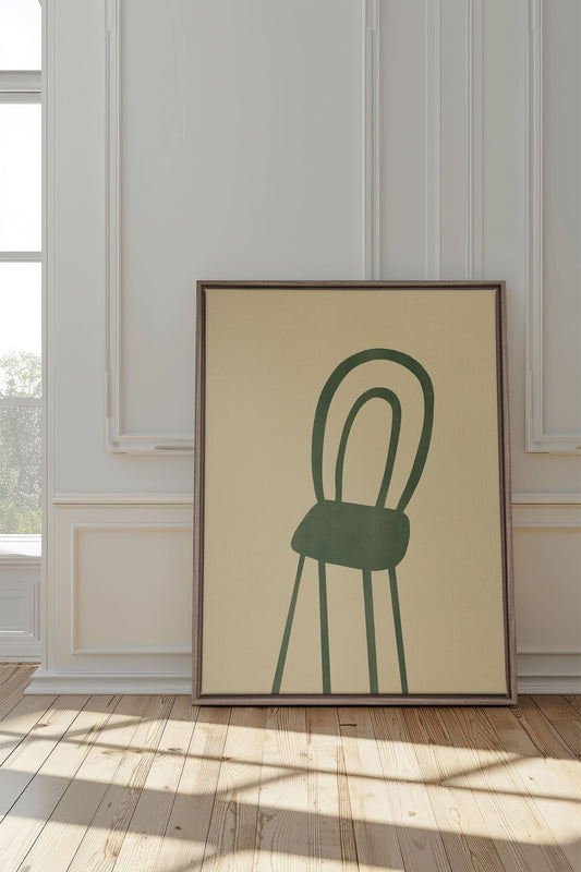 THE GREEN CHAIR, Oeuvre sur toile étirée