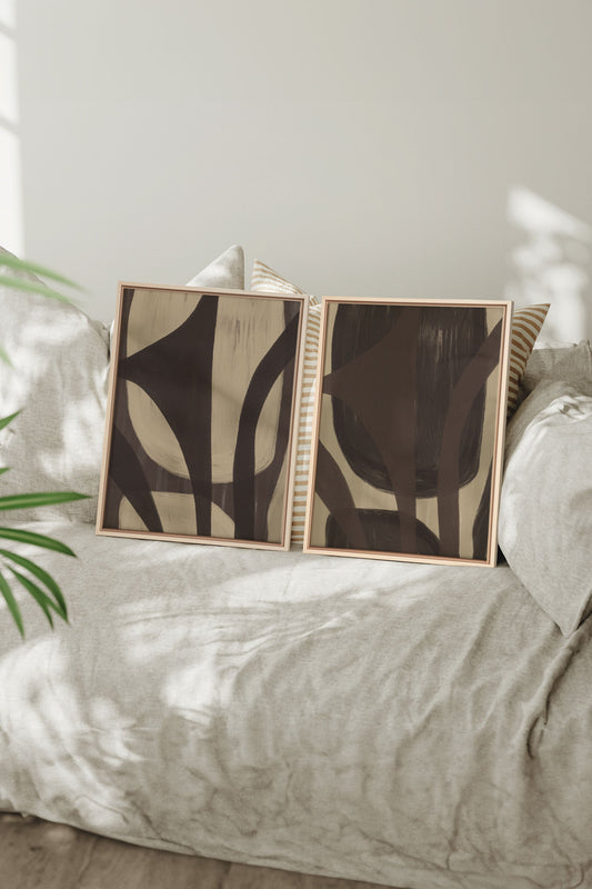 SOFT PATHWAYS DUO (2 Oeuvres sur toile étirée)