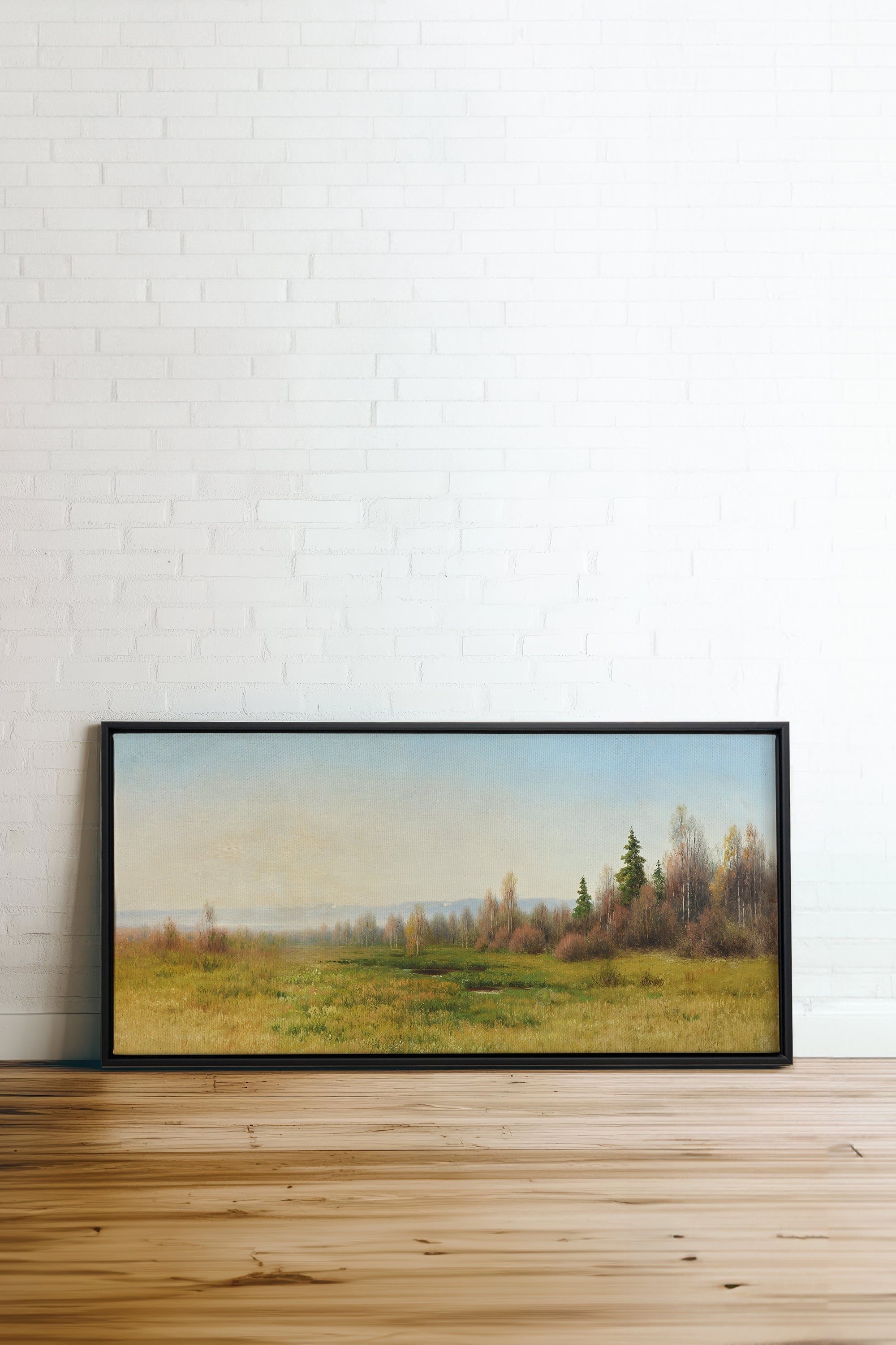 OLEKA CANVAS - DOUX HORIZON, Oeuvre sur toile étirée, encadré Noir