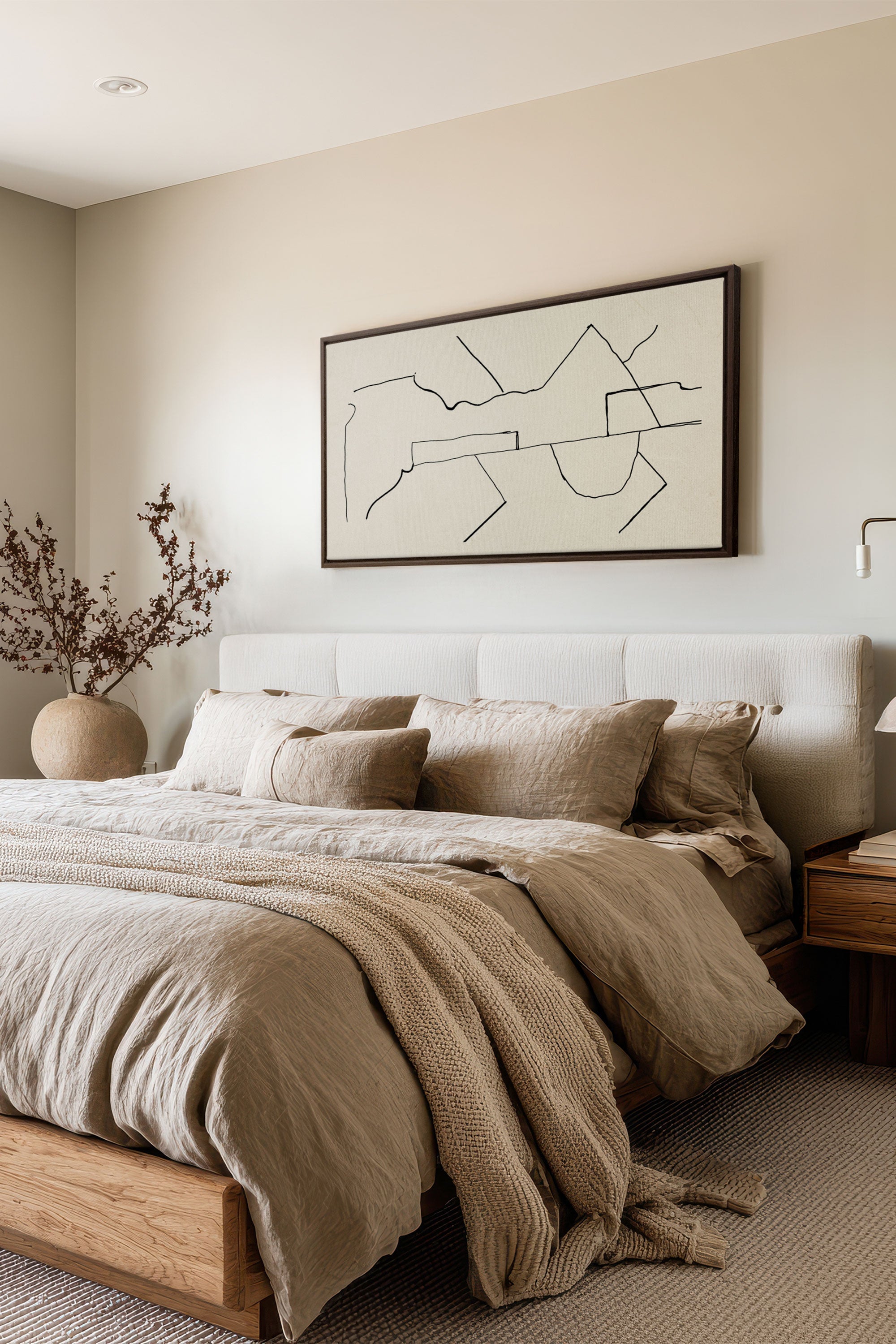 DRIFT MAP, Work on stretched canvas, framed Black