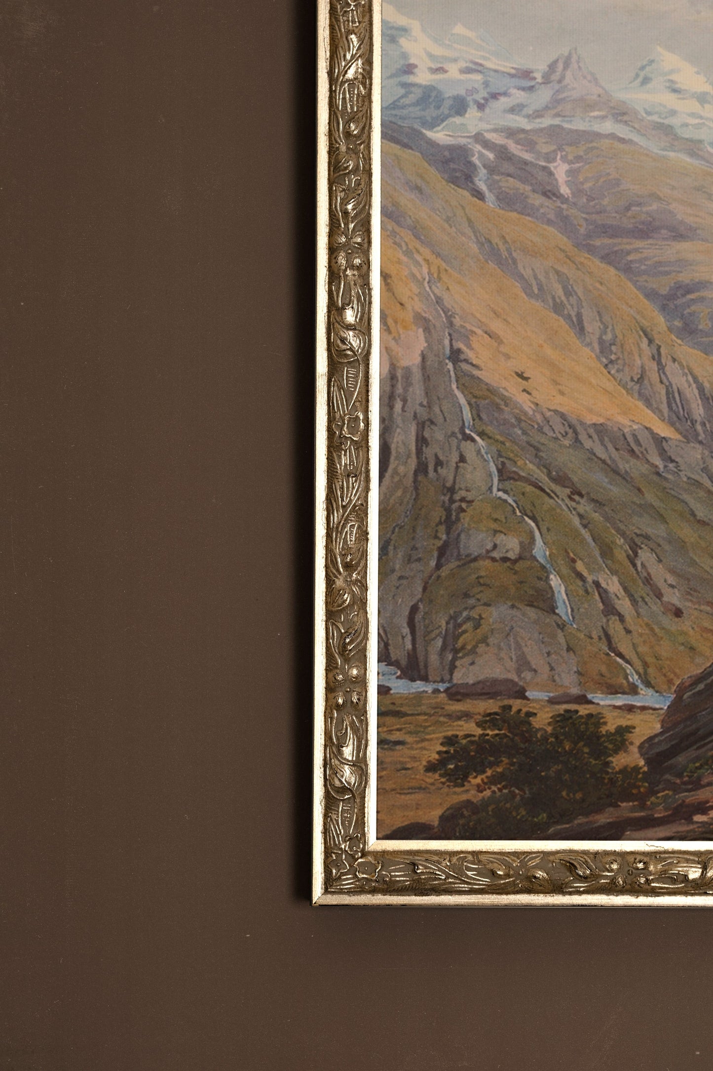 ETERNAL MOUNTAINS, VINTAGE SILVER FRAME