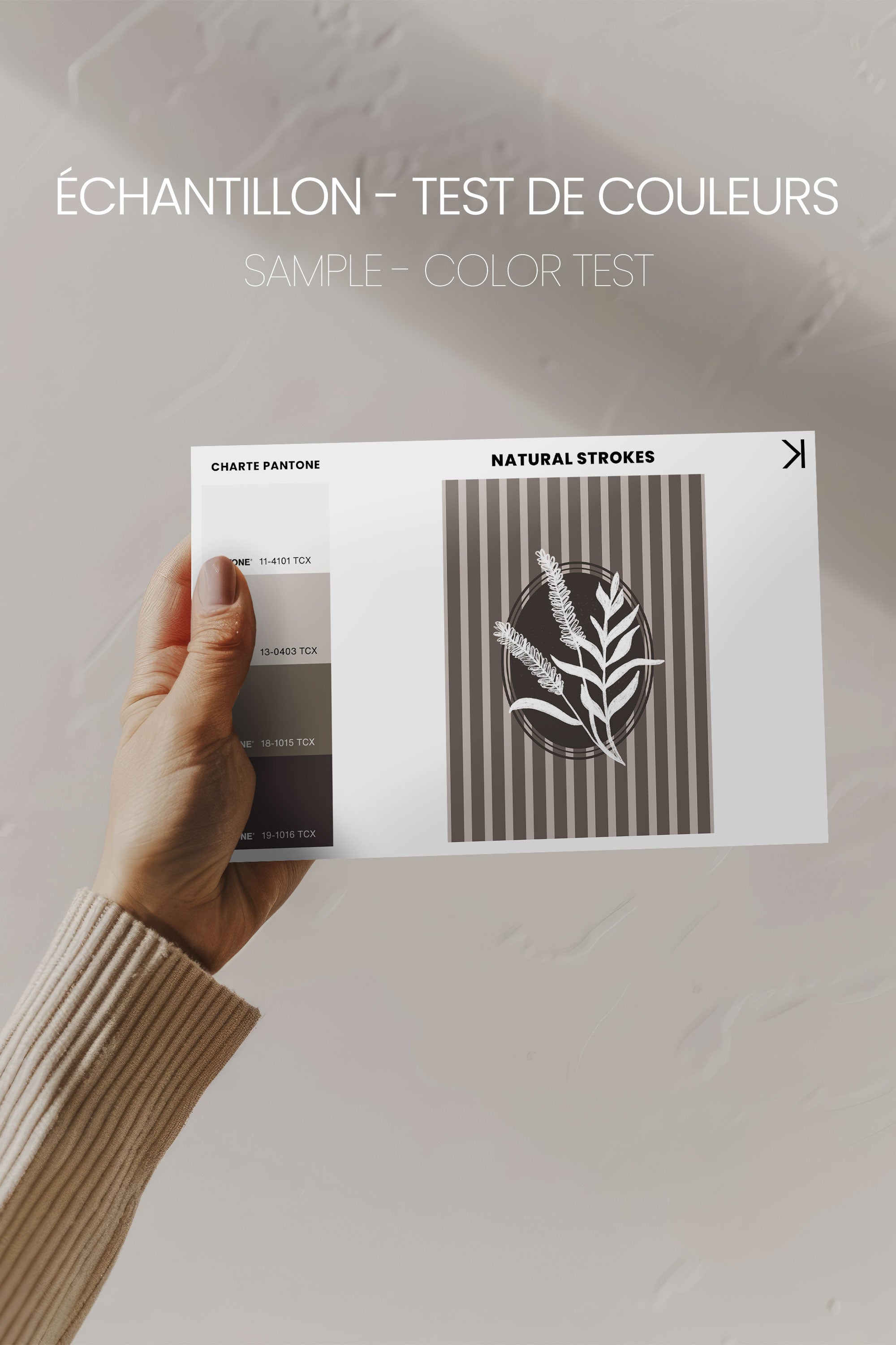 OLEKA CANVAS - NATURAL STROKES, Oeuvre sur toile étirée, encadré Noir