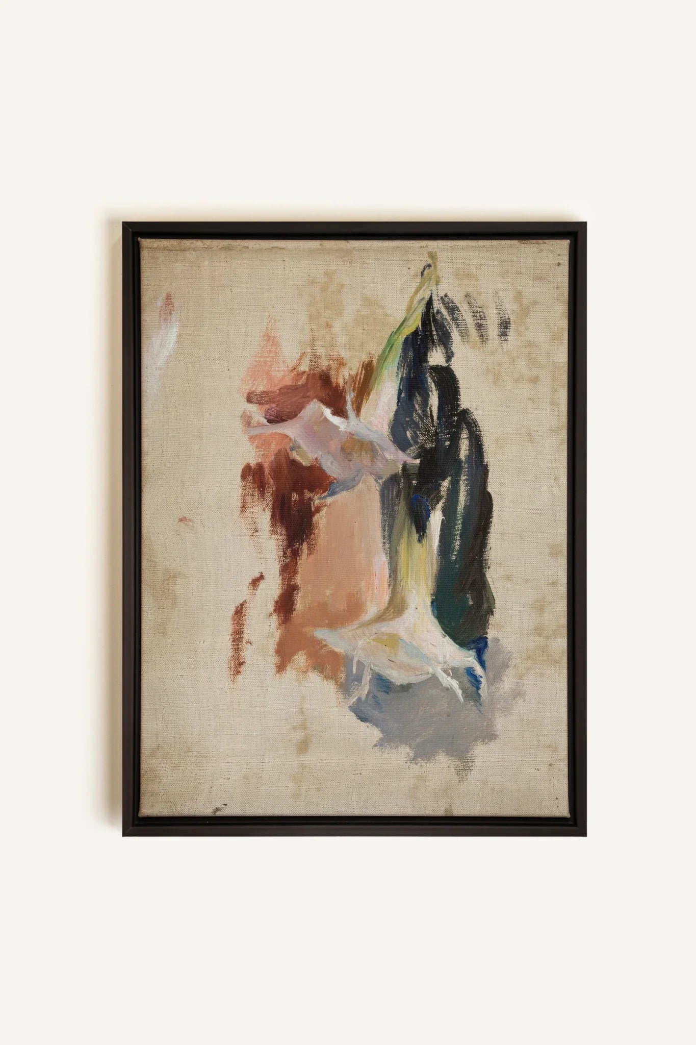 ORGANIC TRACE, Oeuvre sur toile étirée, encadré Noir