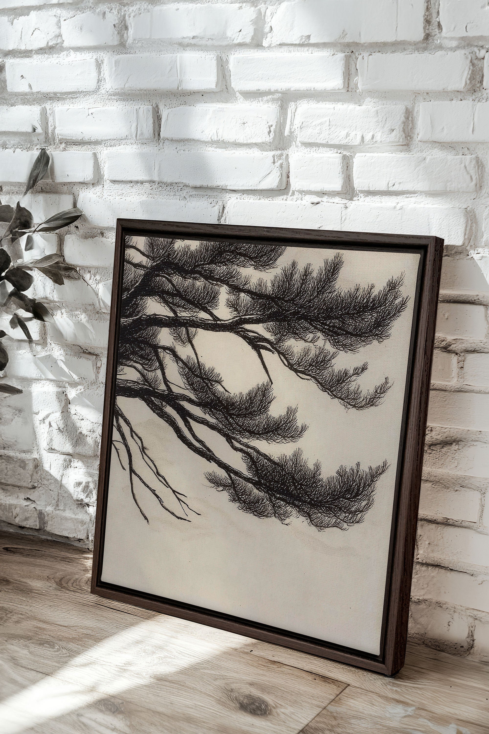 WINDSWEPT PINES, Oeuvre sur toile étirée