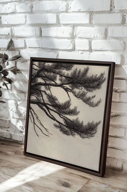 WINDSWEPT PINES, Oeuvre sur toile étirée