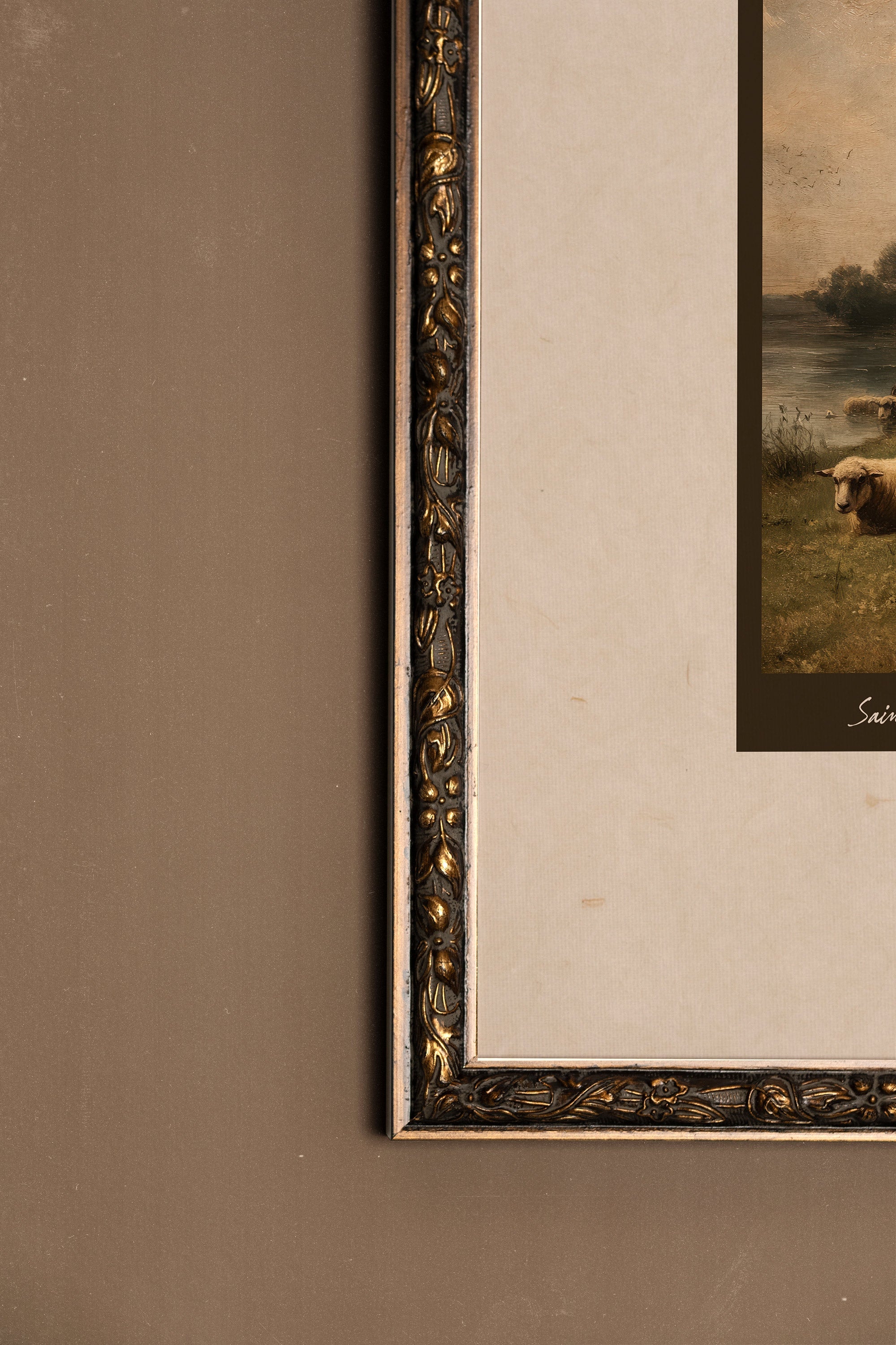 SAINT-ANTOINE-DE-TILLY, Artwork on rigid canvas, framed in Vintage Bronze