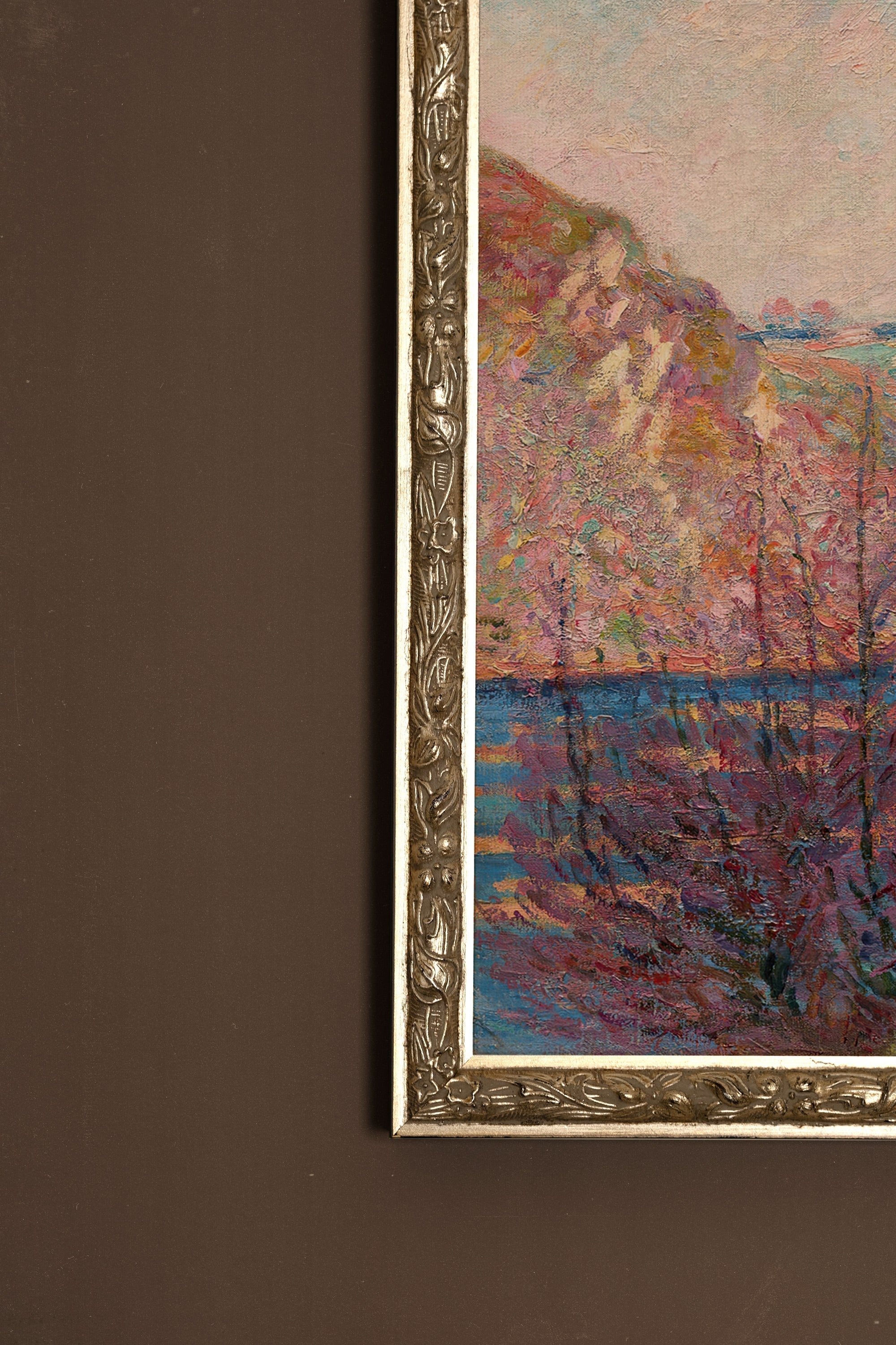 ÉCLAT DE SAISON, Oeuvre sur toile rigide, encadré Vintage Argent