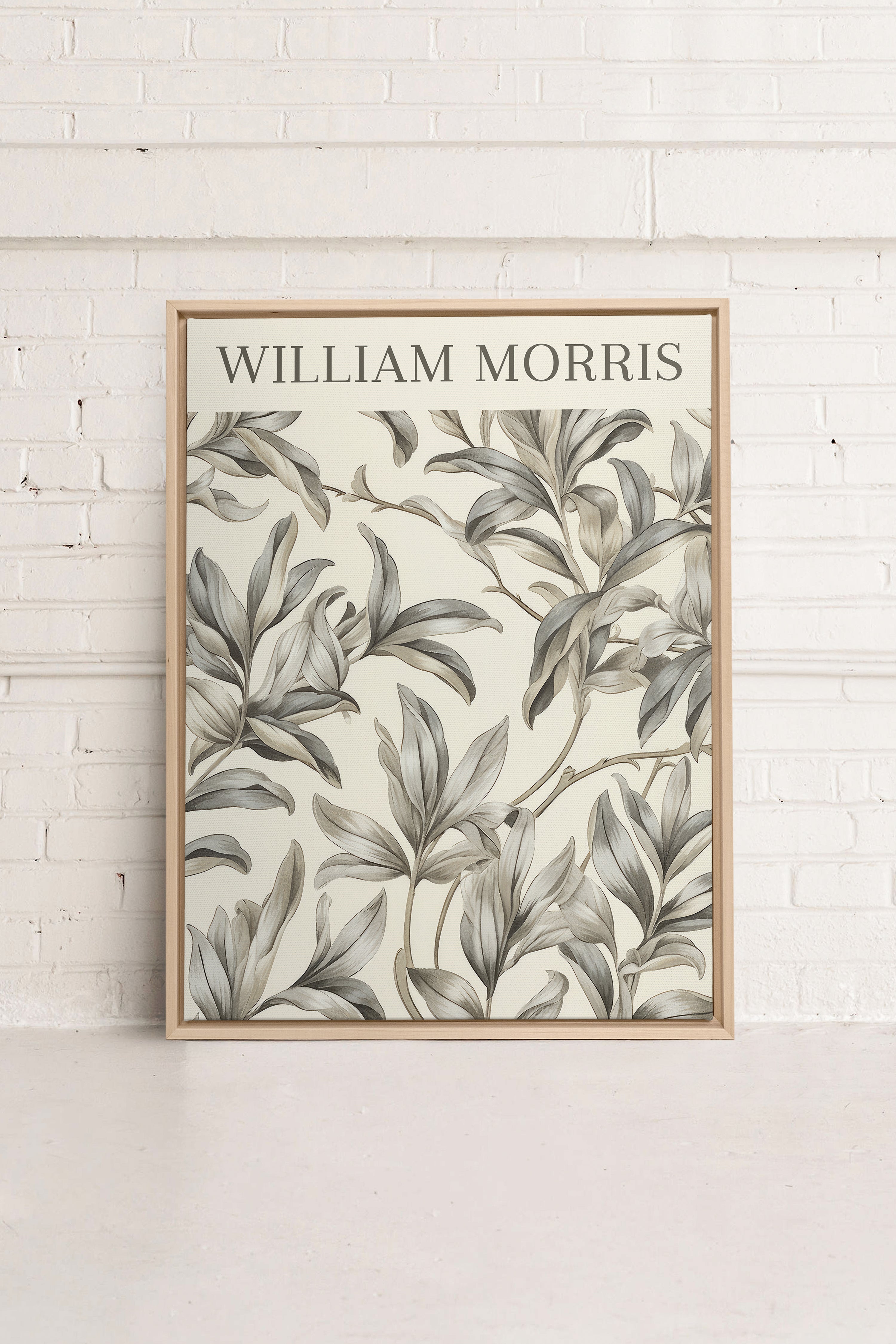 WILLIAM MORRIS, Artwork on stretched canvas, framed Natural Light