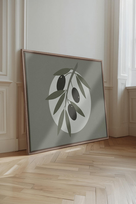 OLIVE MOON, Work on stretched canvas