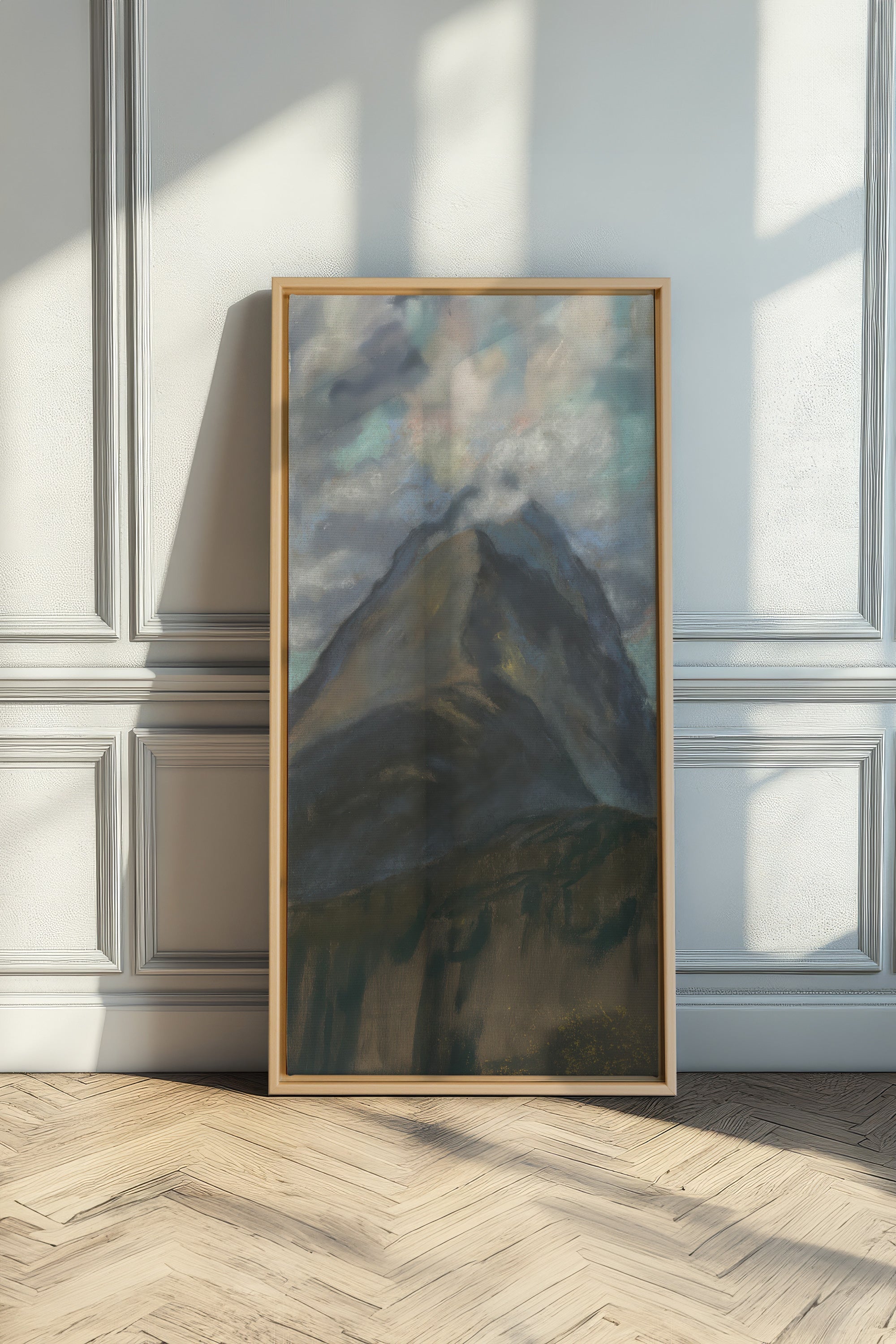 CLOUDED SPIRIT, Oeuvre sur toile étirée, encadré Naturel Clair