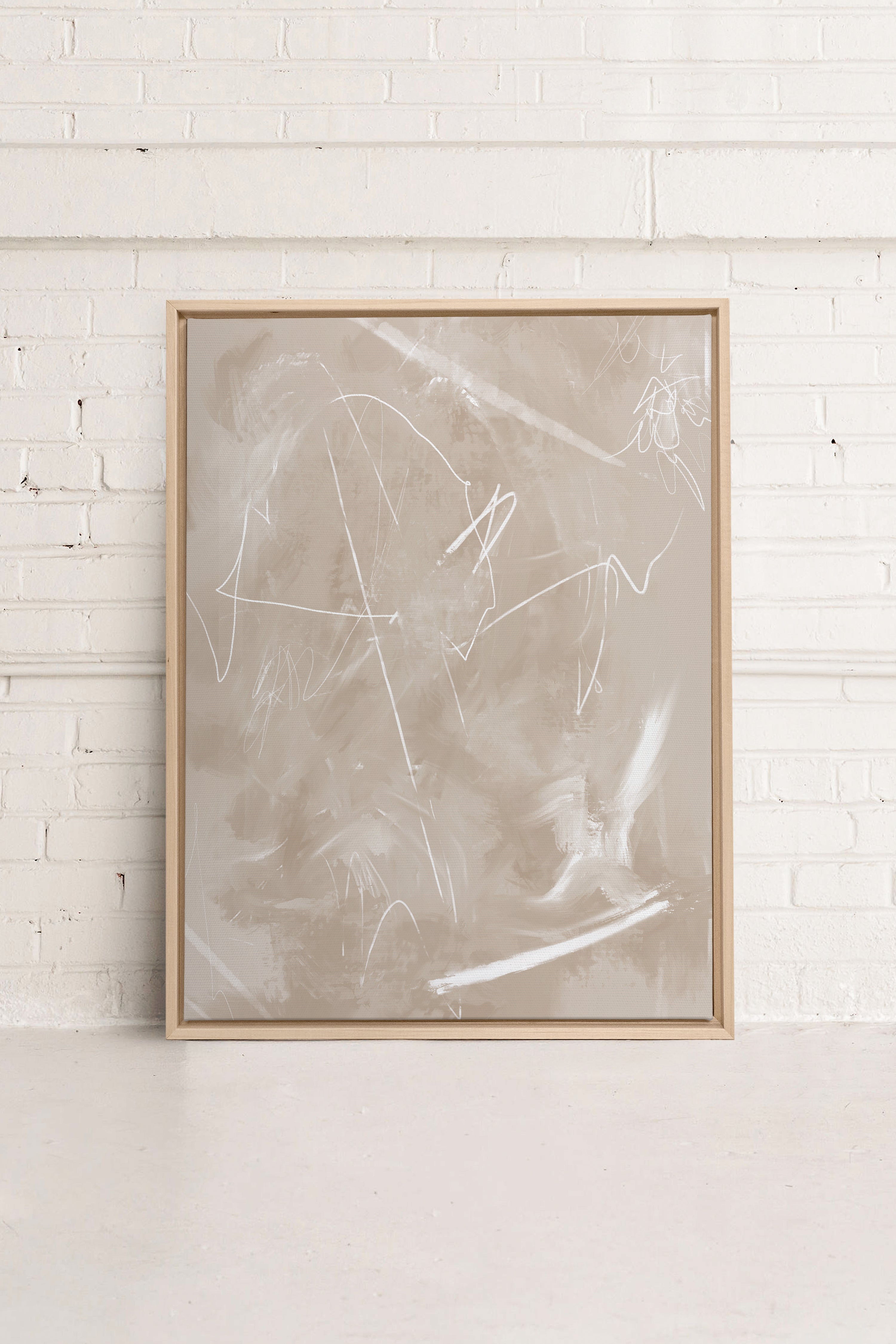 SABLE ÉTOILÉ, Artwork on stretched canvas, framed Natural Light