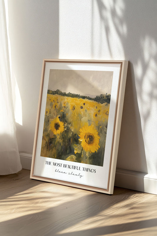 BLOOM SLOWLY, Oeuvre sur toile étirée