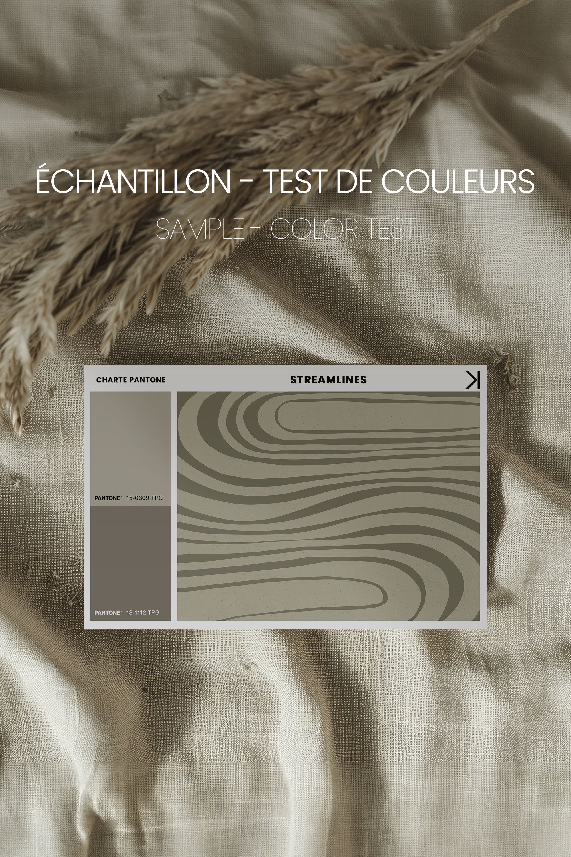 OLEKA CANVAS - STREAMLINES, Oeuvre sur toile étirée, encadré Noir