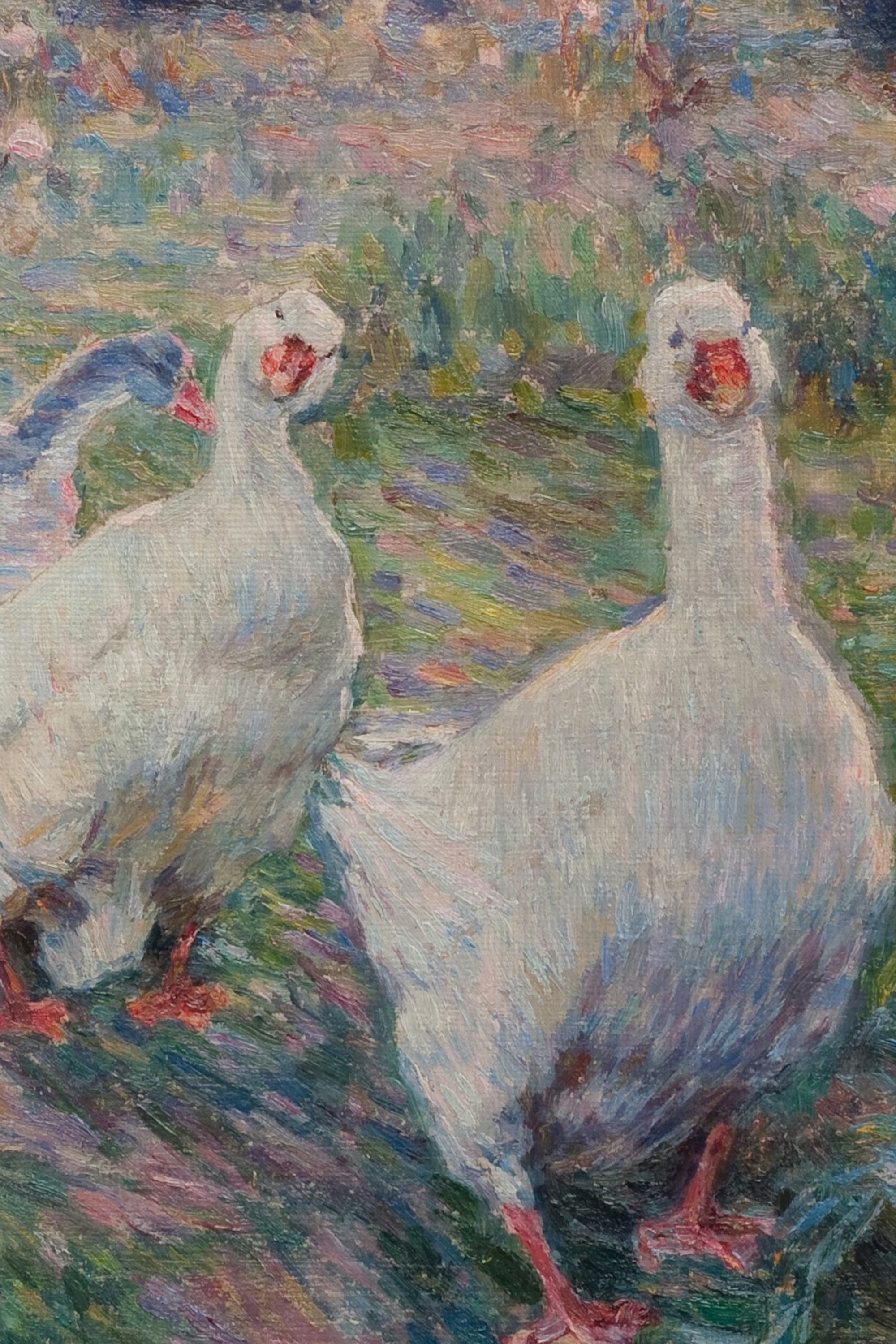 PLUMES AU VENT, Oeuvre sur toile rigide, encadré Vintage Argent