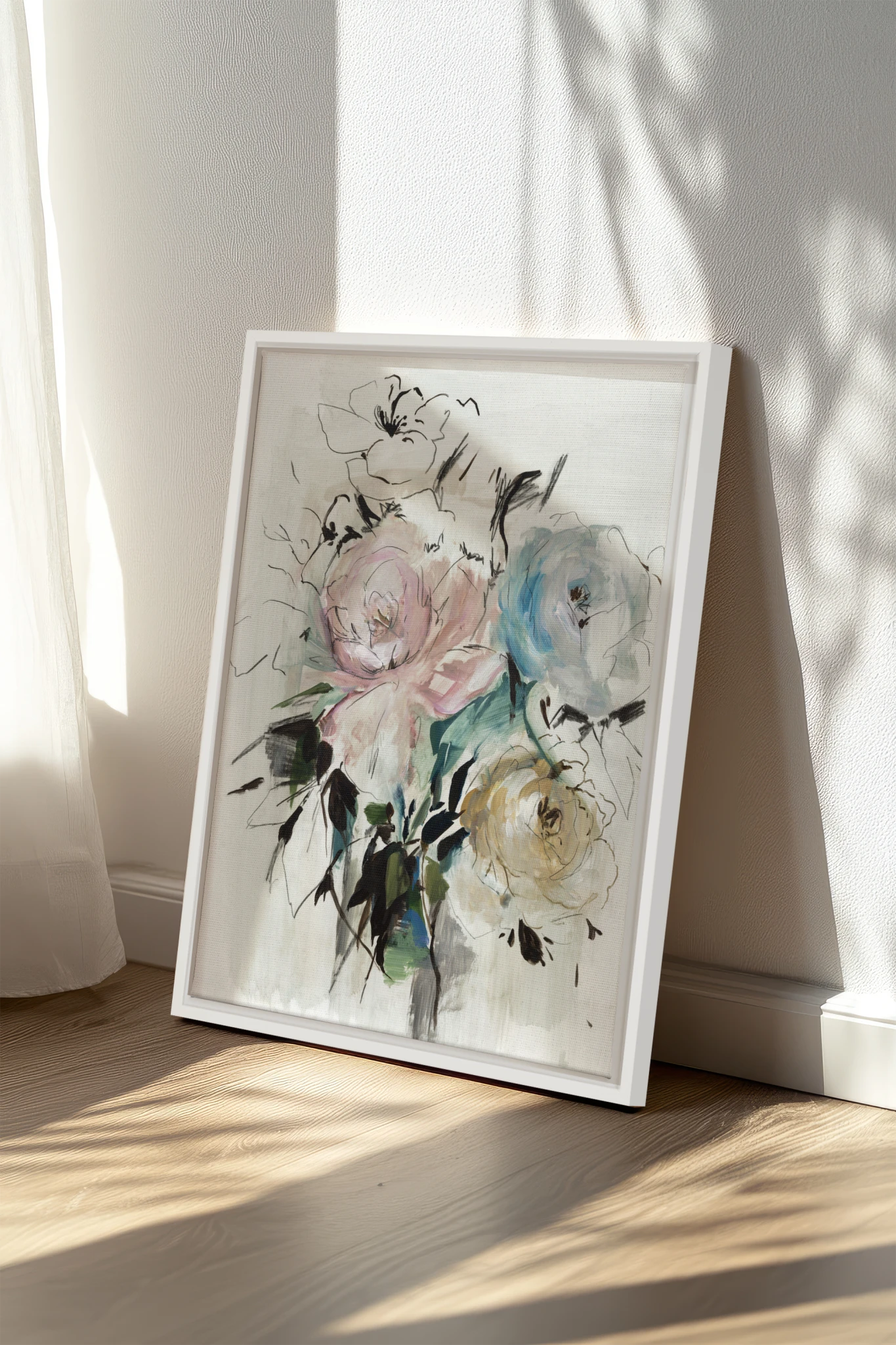Fleurs en Éveil, Oeuvre sur toile étirée