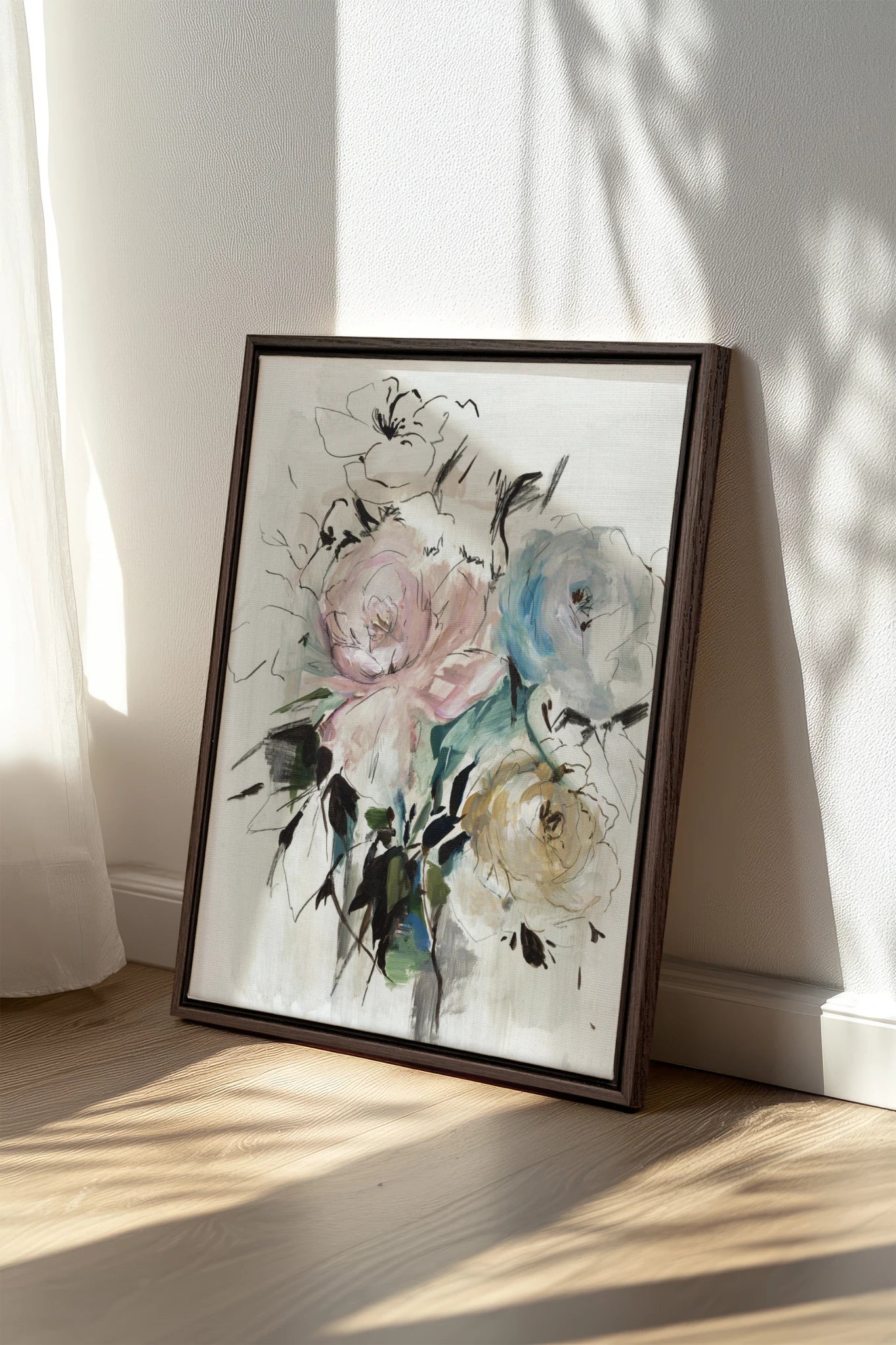 Fleurs en Éveil, Oeuvre sur toile étirée