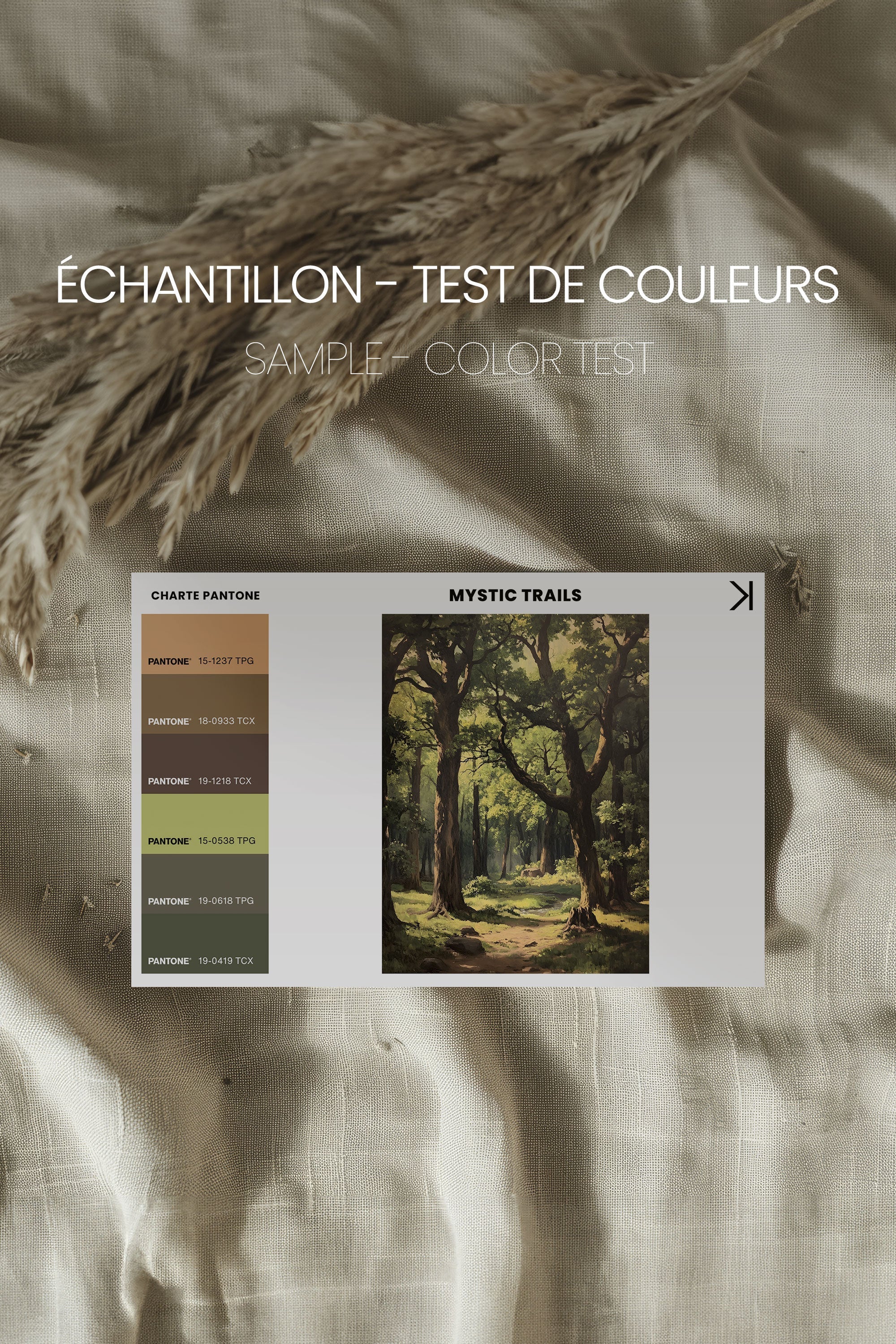 OLEKA CANVAS - MYSTIC TRAILS, Oeuvre sur toile étirée, encadré Blanc