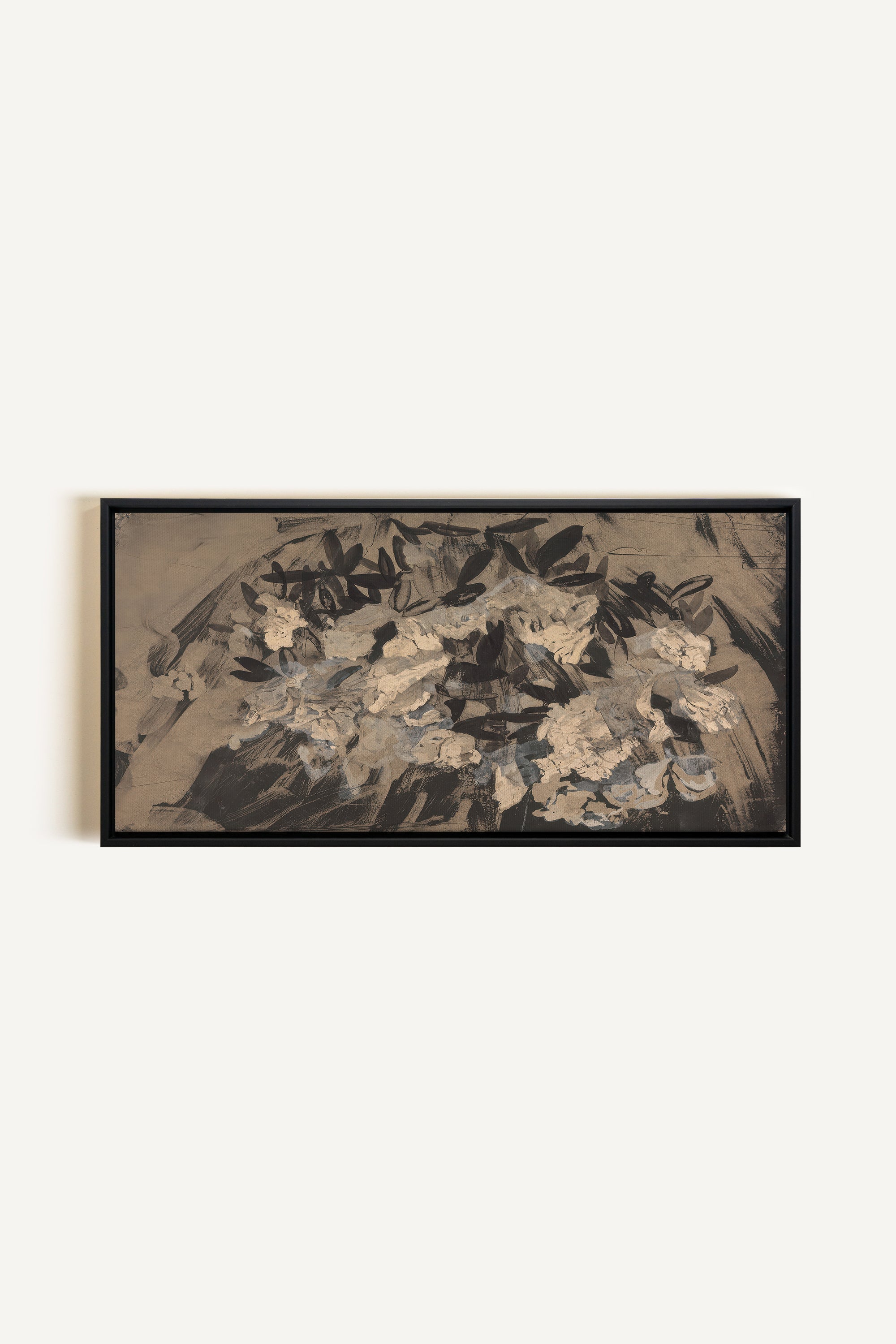 DARK BLOOM, Oeuvre sur toile étirée, encadré Noir