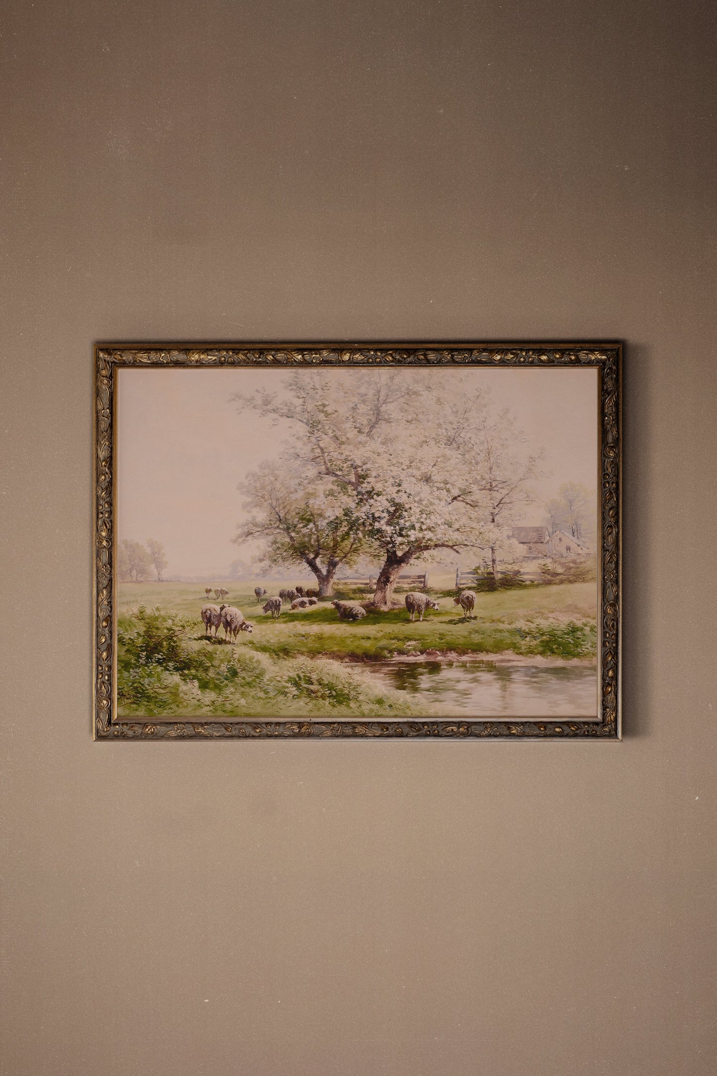 FIELDS IN BLOOM, VINTAGE BRONZE FRAME