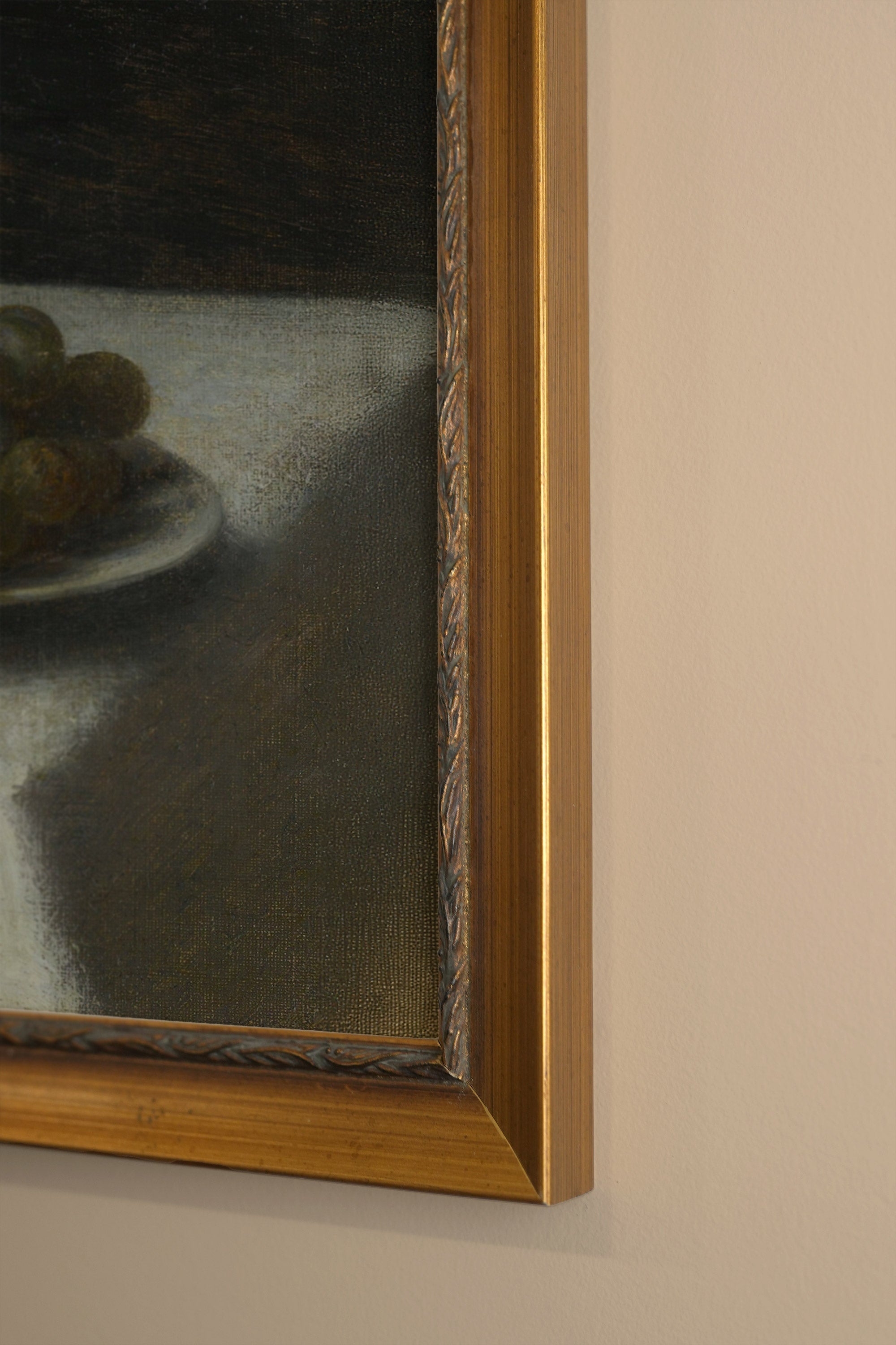 SAVEUR DES COLLINES, Artwork on rigid canvas, framed in Vintage Gold
