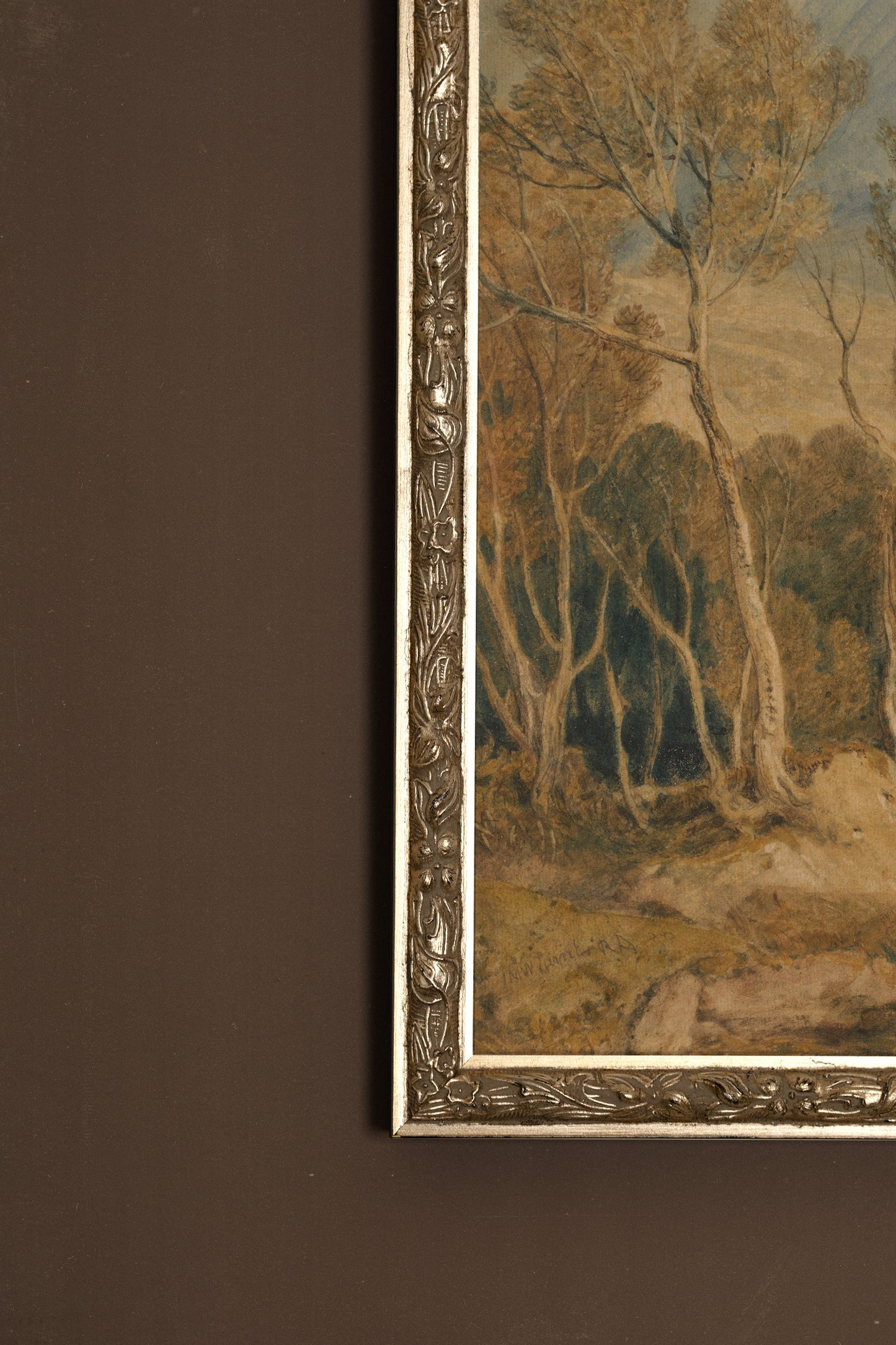 STORM ON THE VALLEY, VINTAGE SILVER FRAME