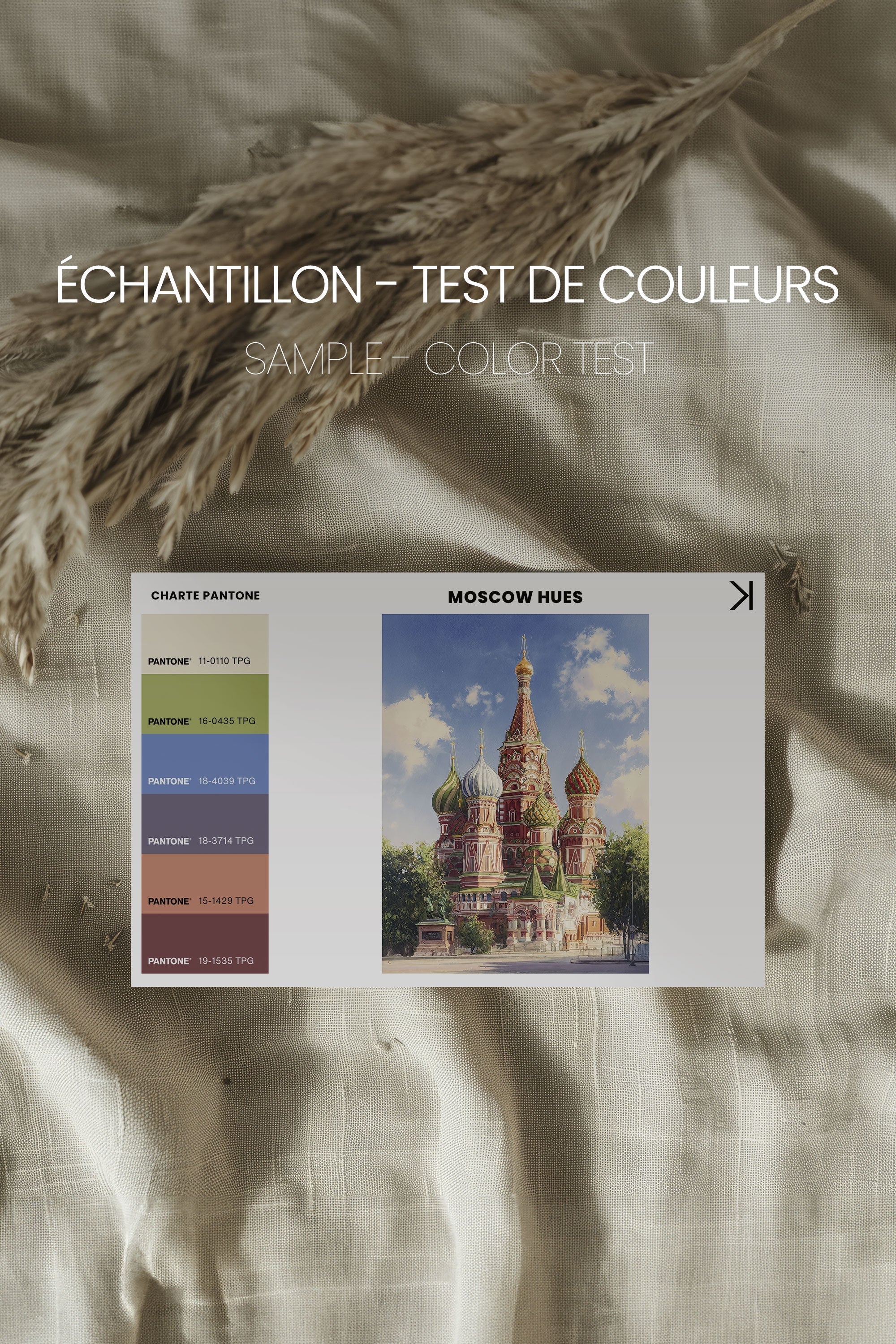 OLEKA CANVAS - MOSCOW HUES, Oeuvre sur toile étirée, encadré Noir