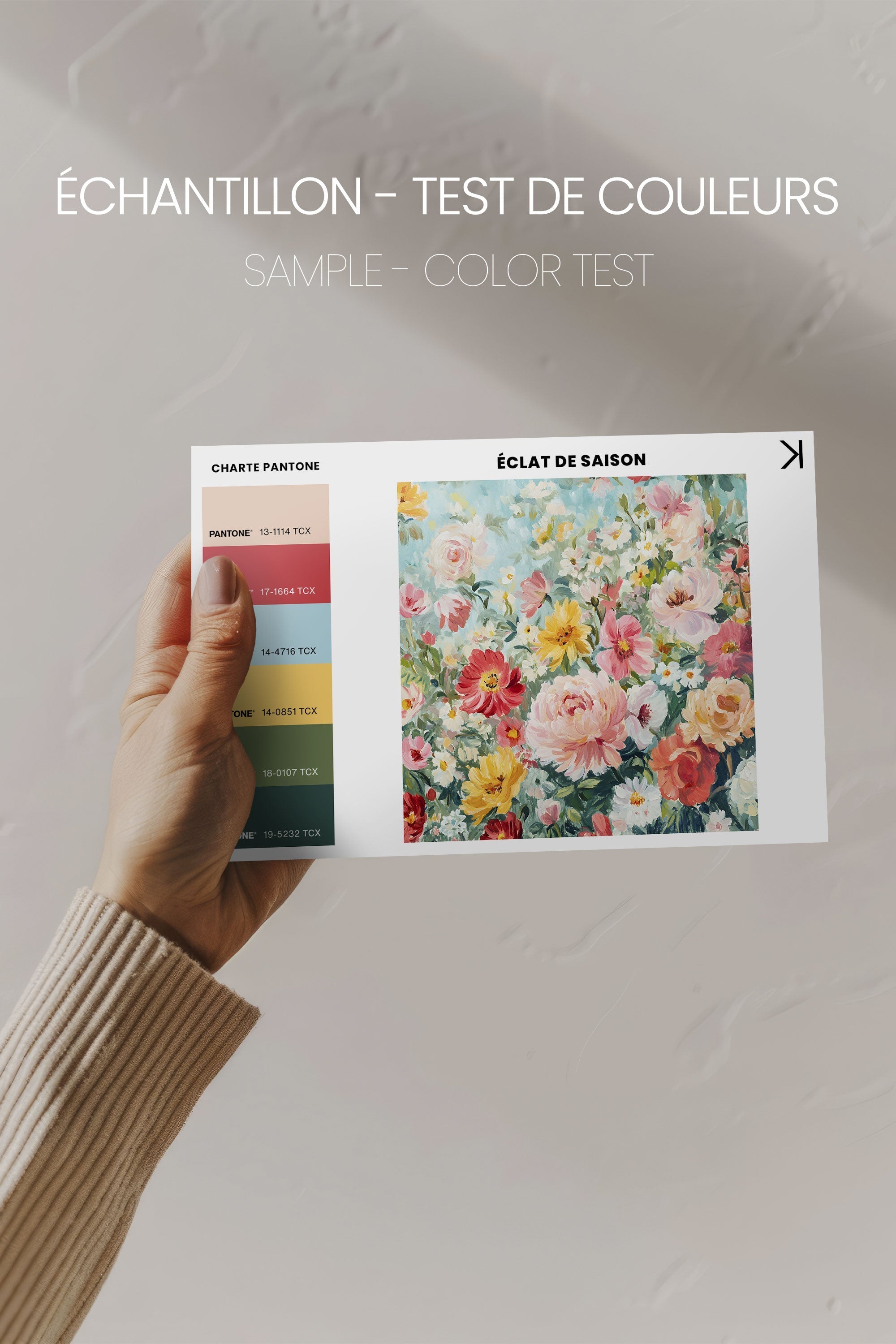 OLEKA CANVAS - ÉCLAT DE SAISON, Oeuvre sur toile étirée, encadré Brun Noyer