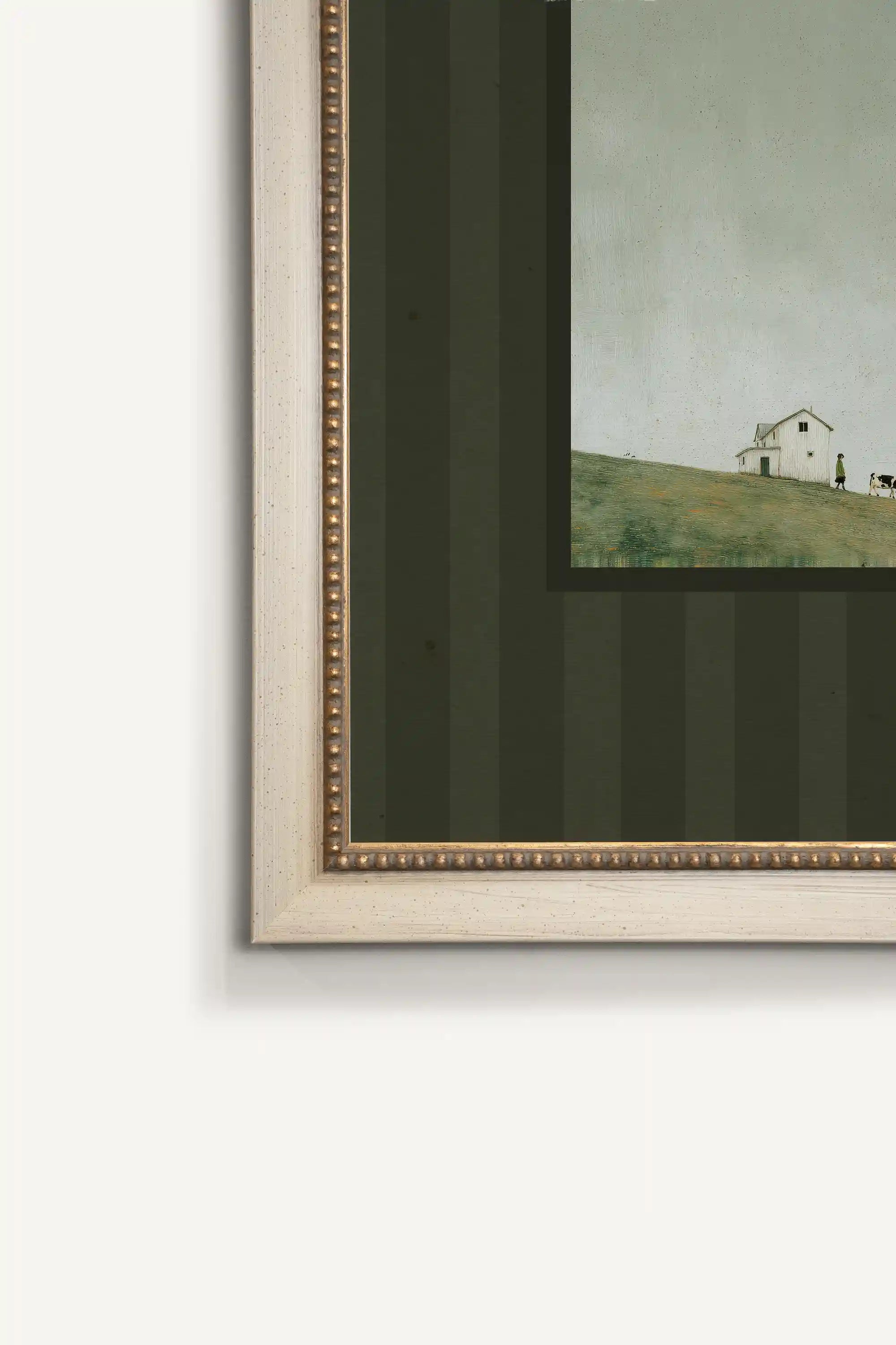CLOUDWASHED FIELDS, Artwork on rigid canvas, signature frame by Atelier Dansereau