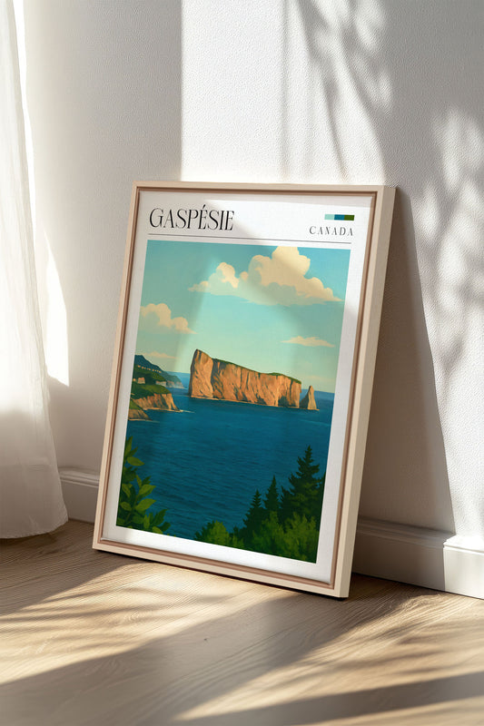 GASPÉSIE, Oeuvre sur toile étirée