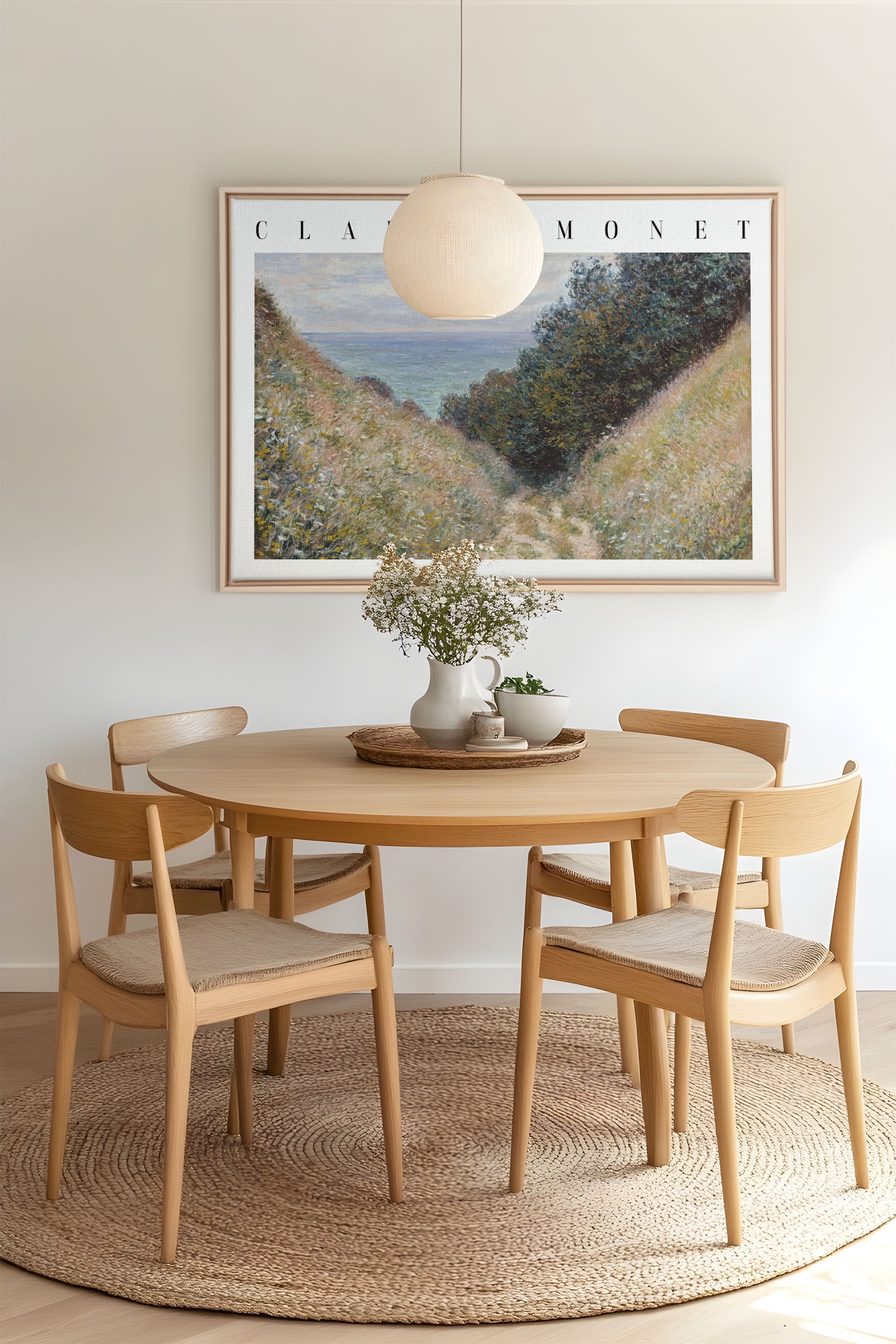 HERBE SALÉES, Oeuvre sur toile étirée, encadré Naturel Clair