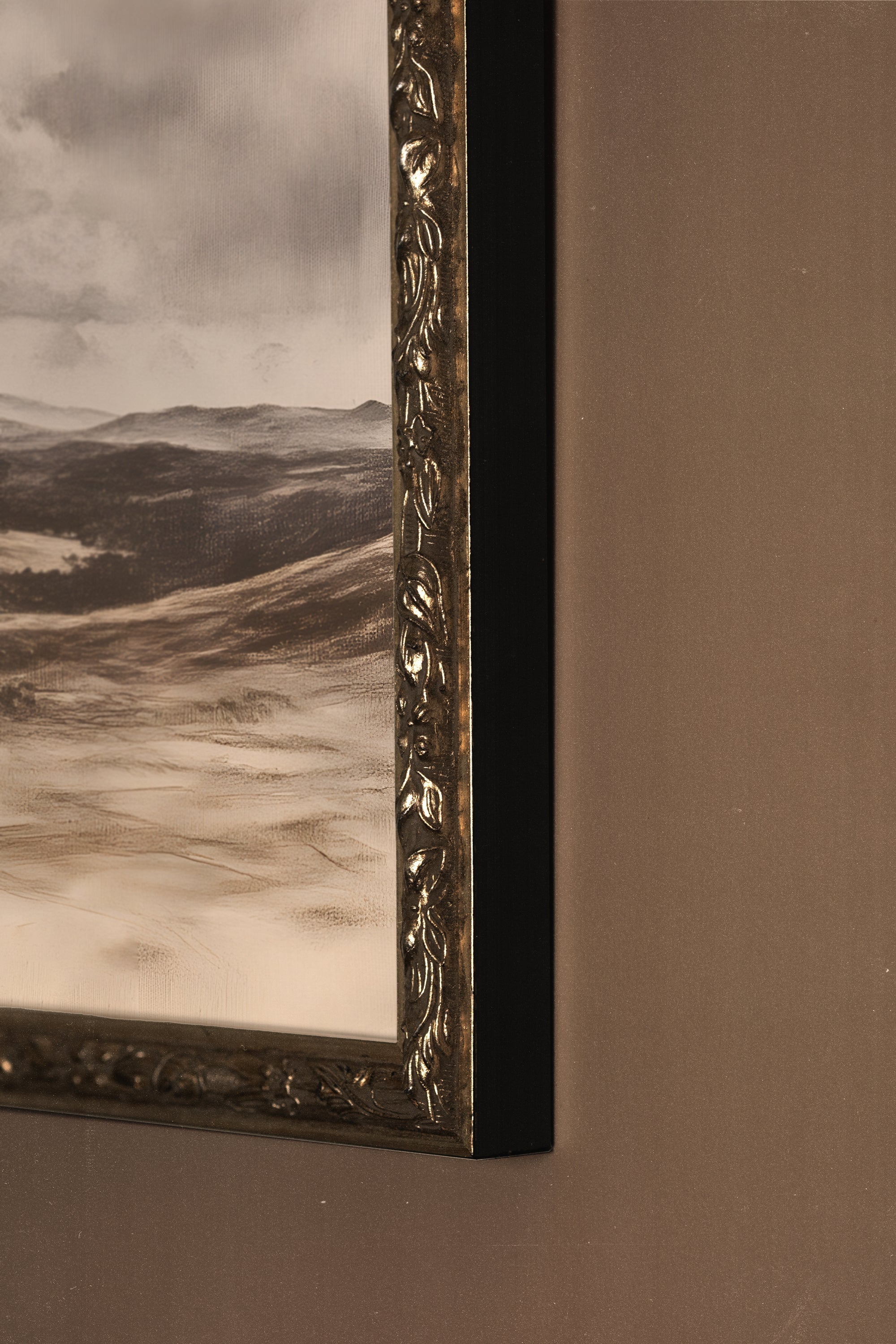 VESTIGES DU TEMPS, Artwork on rigid canvas, framed Vintage Silver