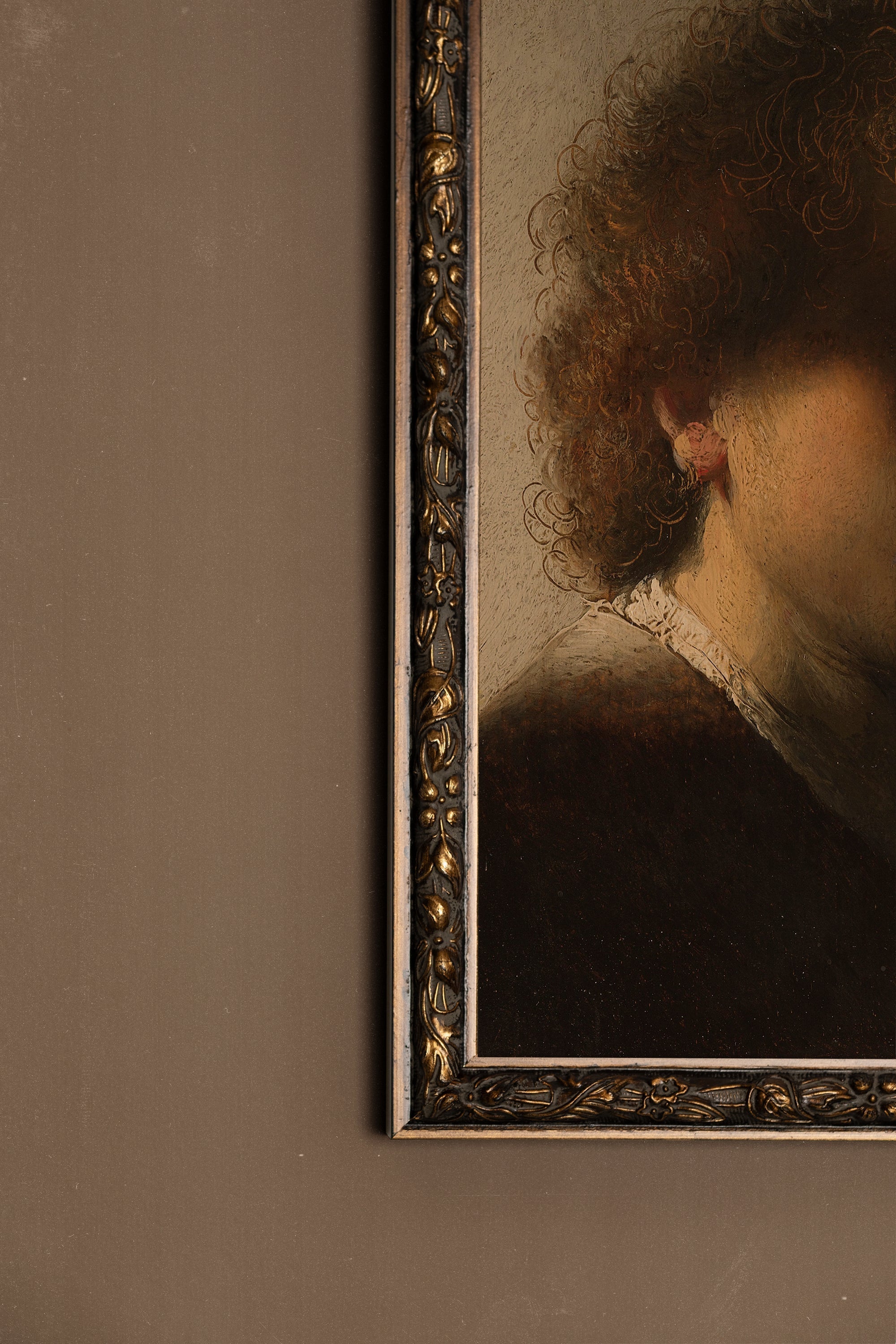 MURMURE DE LUMIÈRE, Oeuvre sur toile rigide, encadré Vintage Bronze