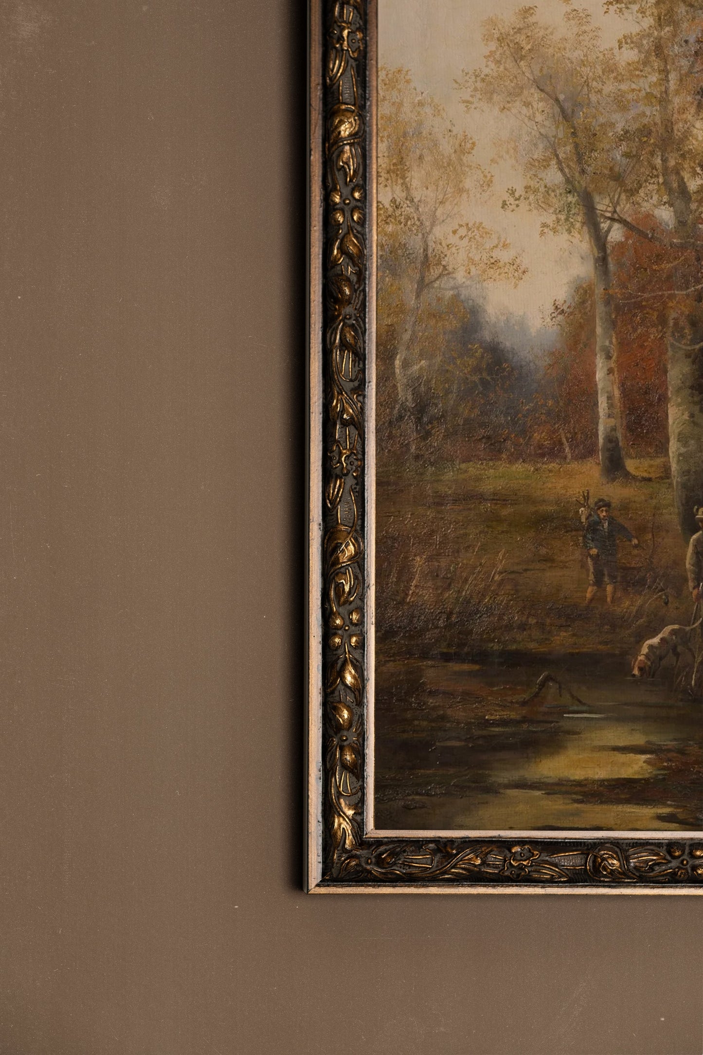 UNDER GOLDEN TREES, VINTAGE BRONZE FRAME