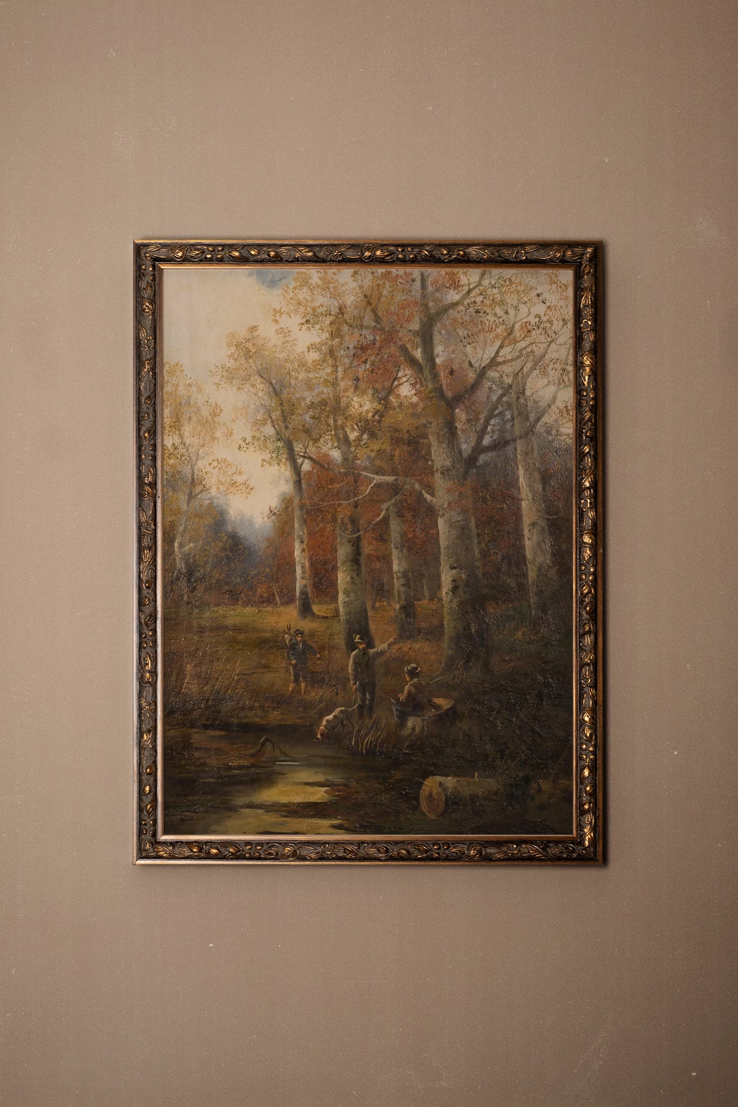 UNDER GOLDEN TREES, VINTAGE BRONZE FRAME