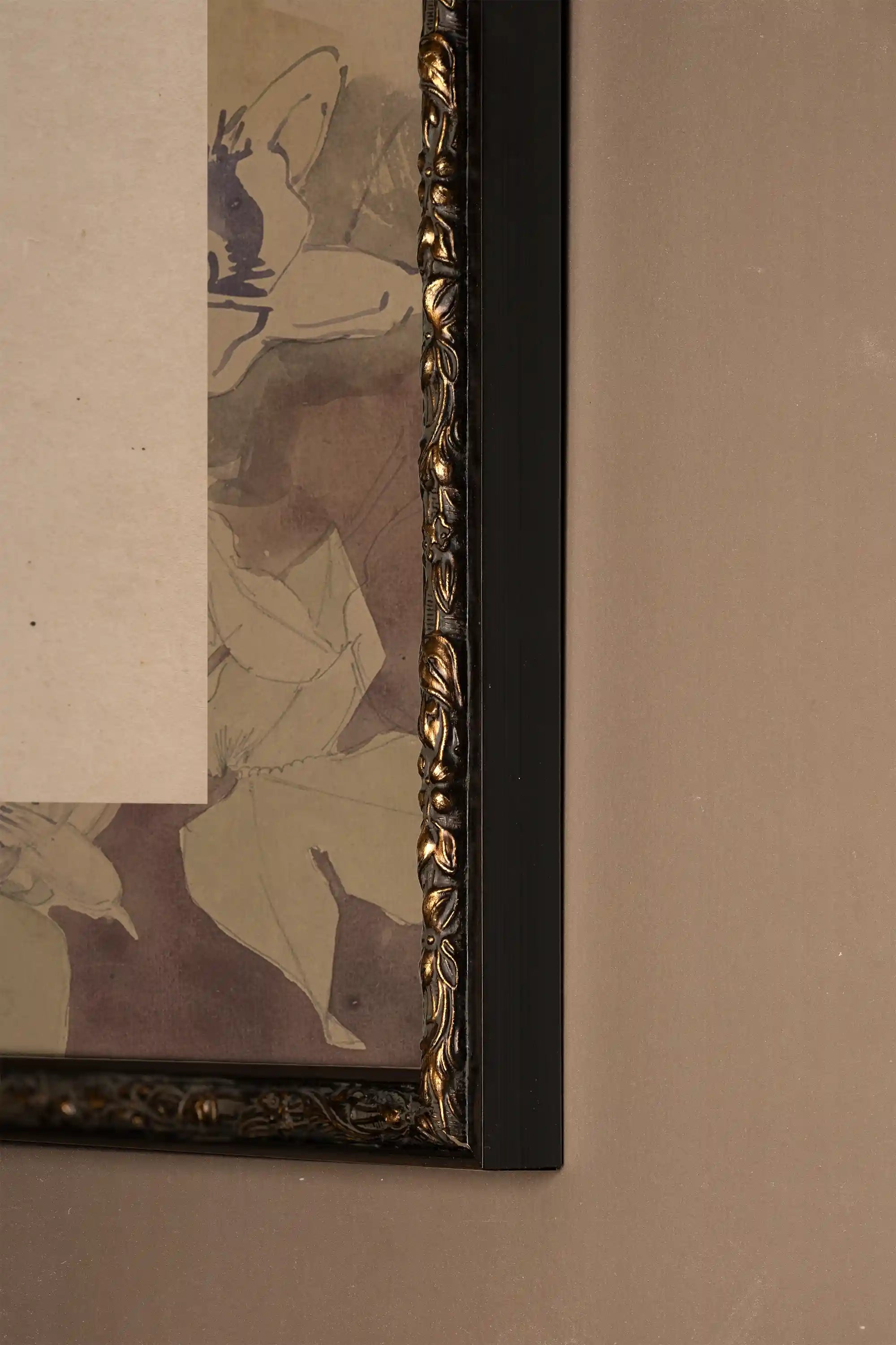 SACRED FLORA, Rigid Canvas Artwork, Framed in Vintage Bronze
