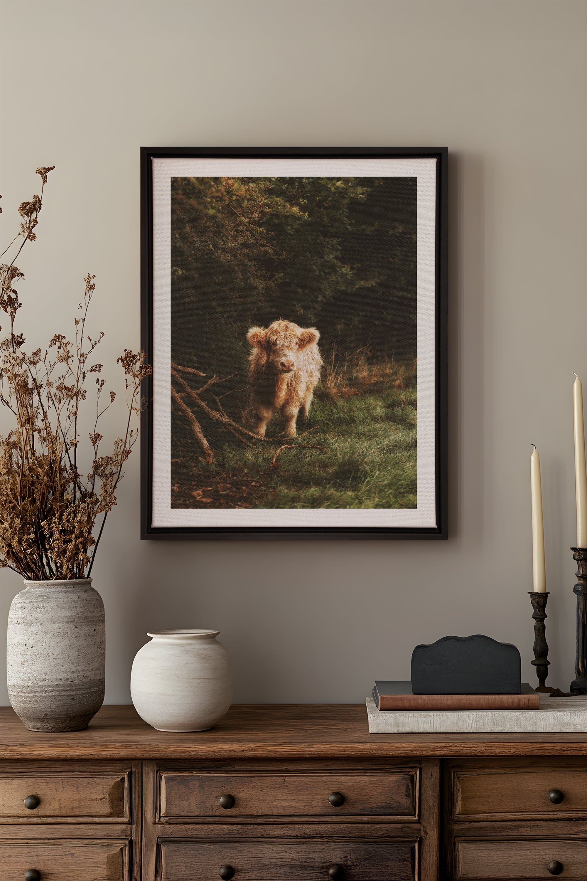 VELOURS DES BOIS, Oeuvre sur toile étiré