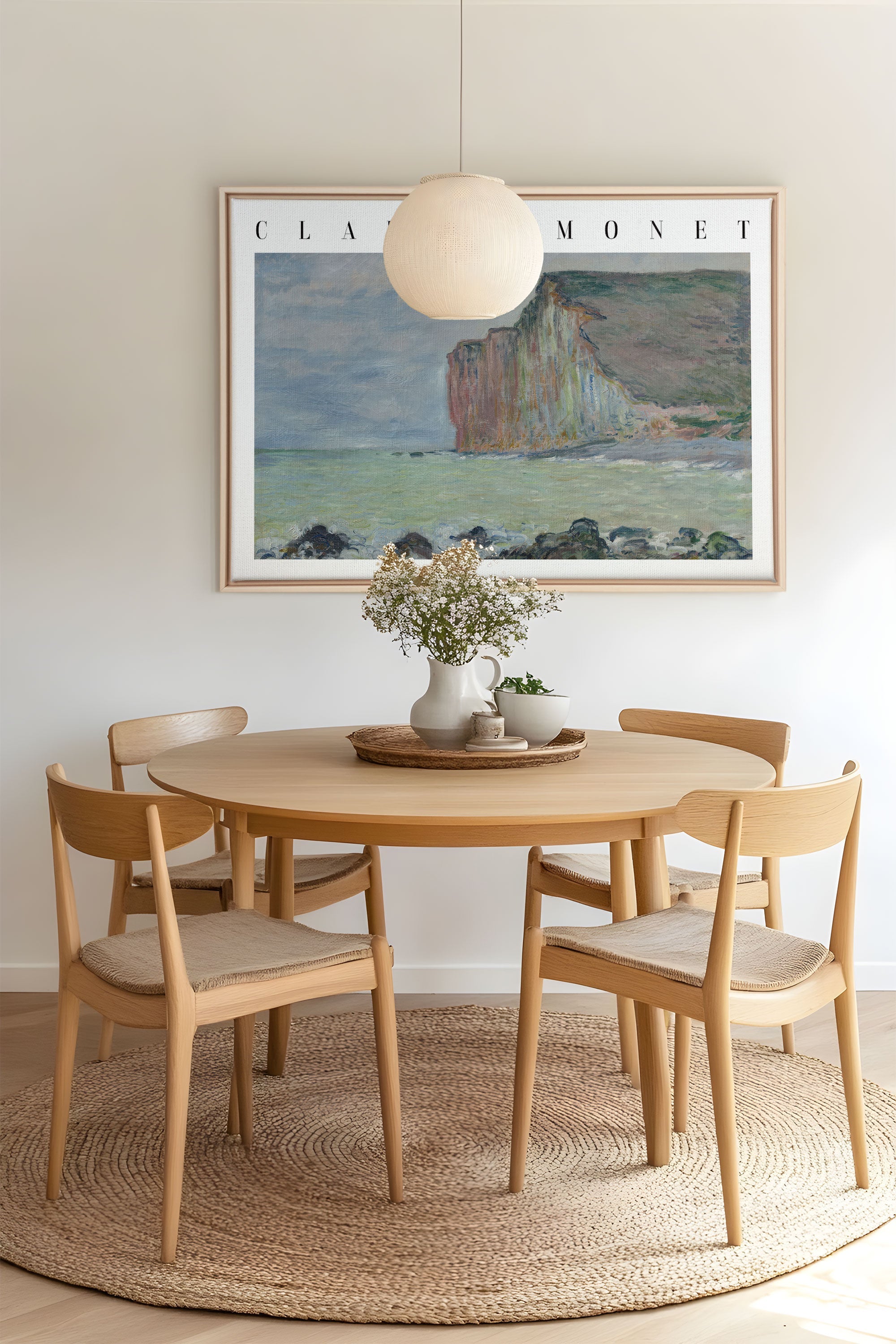 OPAL COAST, Oeuvre sur toile étirée, encadré Naturel Clair