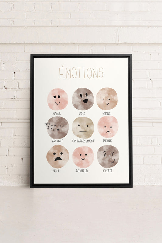 ÉMOTIONS, Oeuvre sur toile étirée