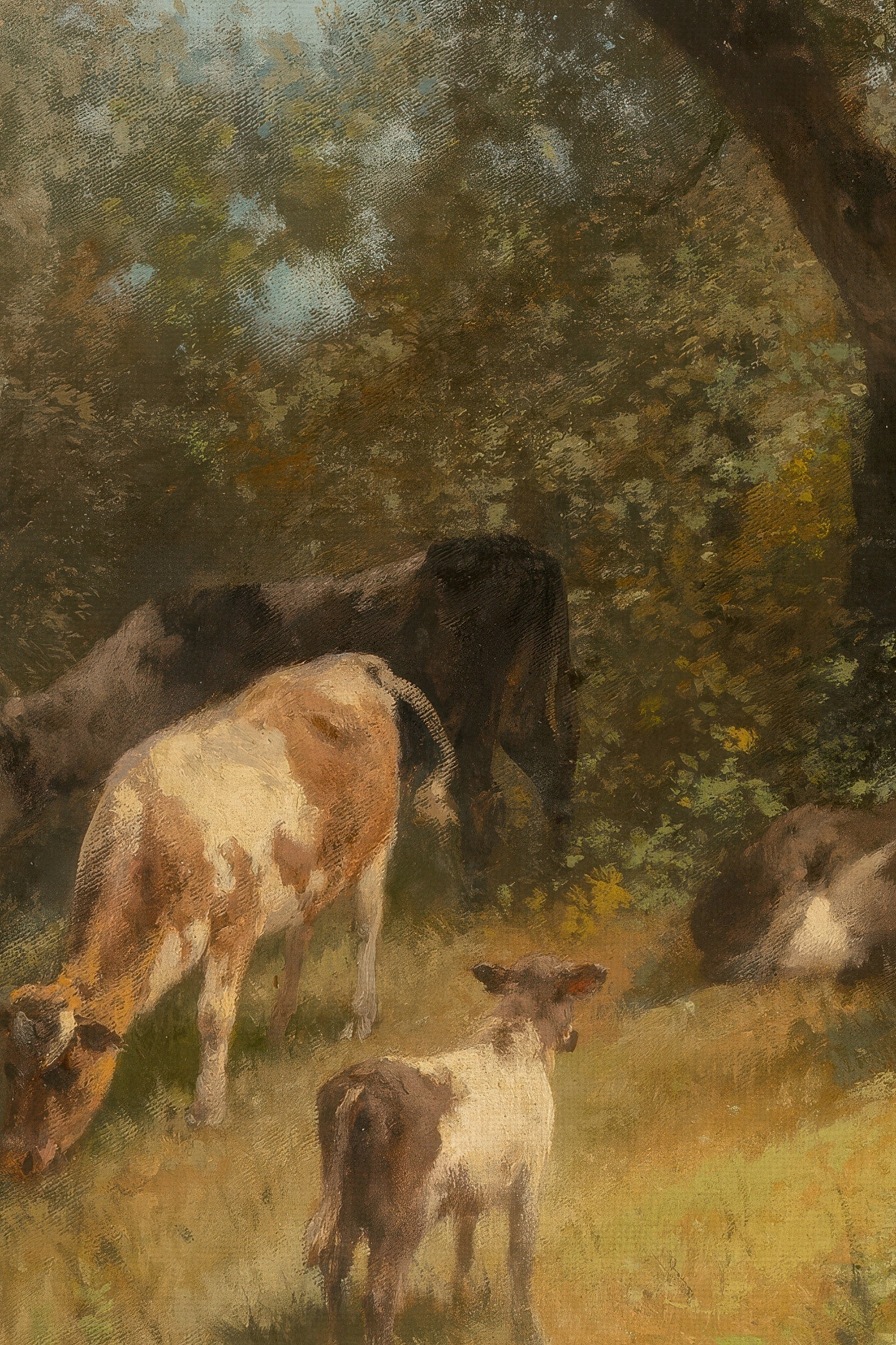 SOUFFLE DE PRAIRIE, Oeuvre sur toile rigide, encadré Vintage Or
