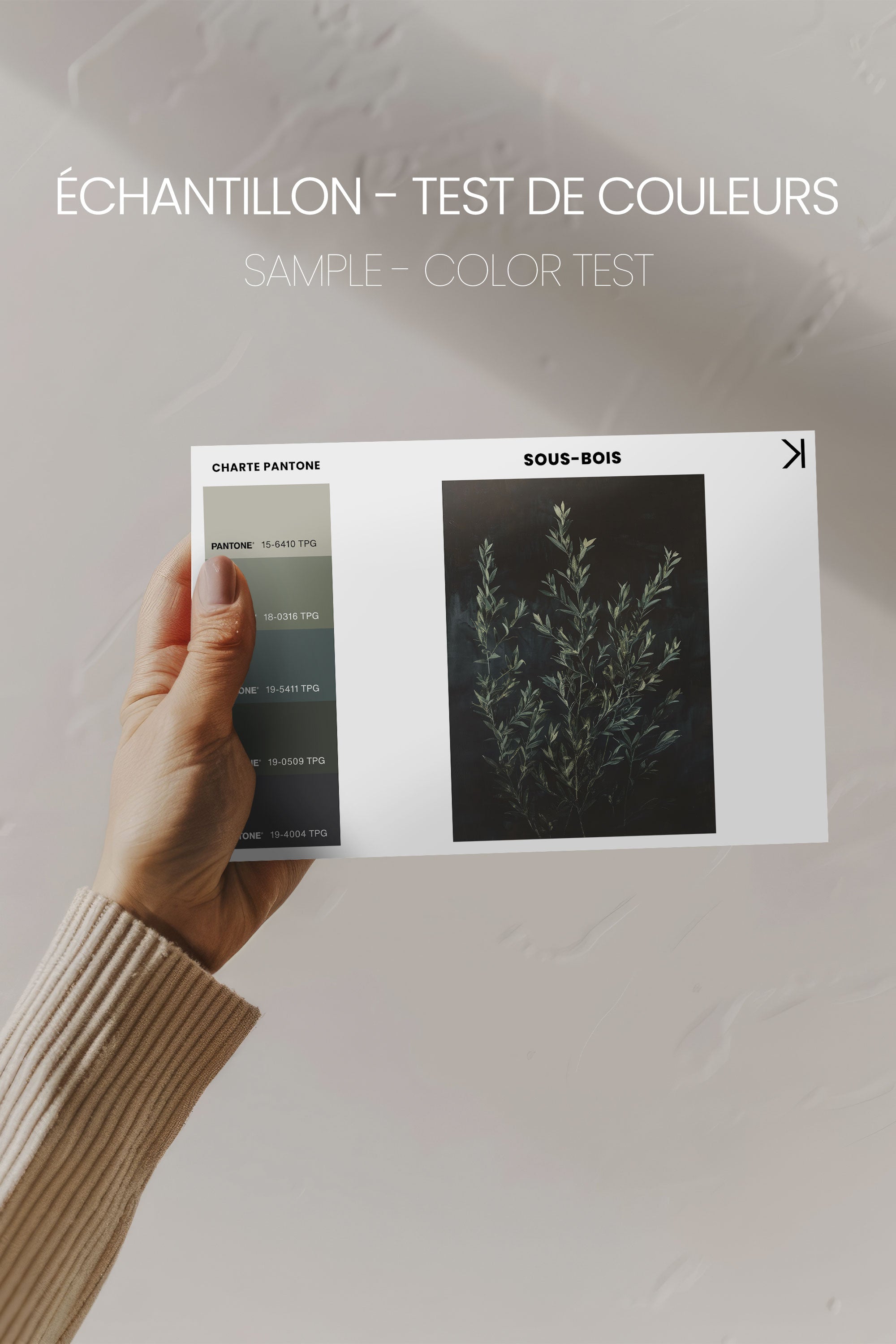OLEKA CANVAS - SOUS-BOIS, Oeuvre sur toile étirée, encadré Naturel Clair