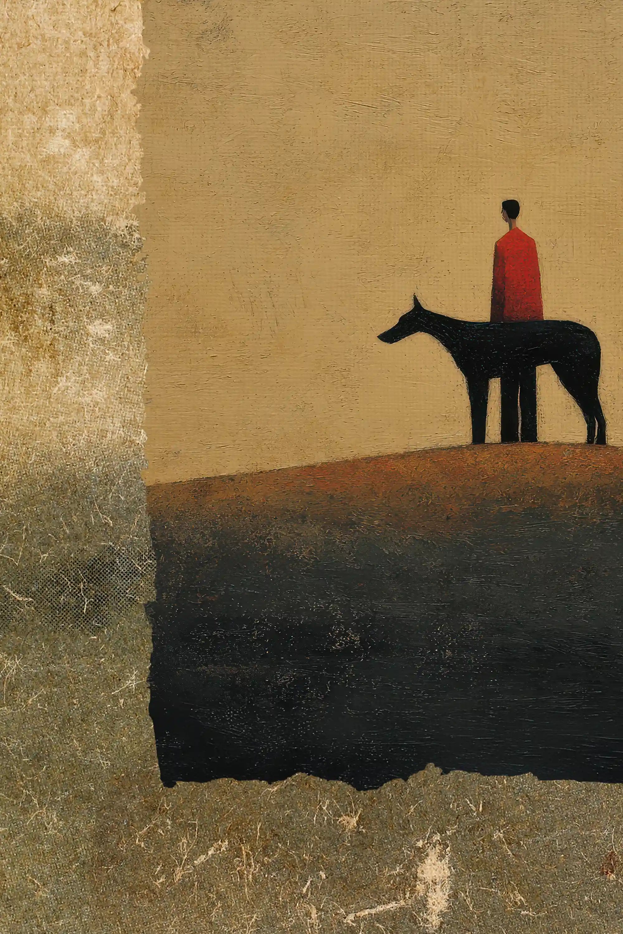 KEEPER OF THE EDGE, Oeuvre sur toile rigide, encadré Vintage Blanc