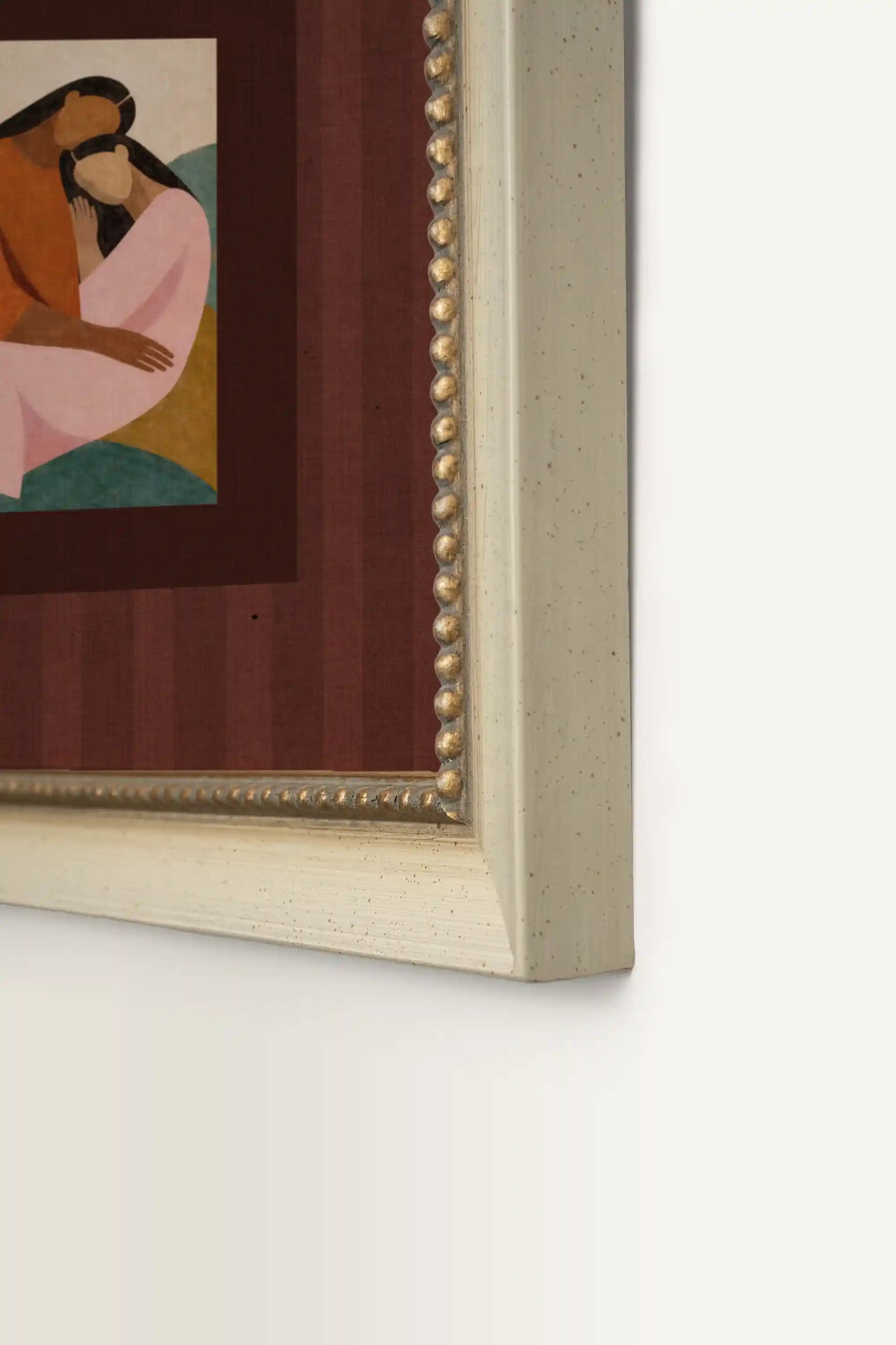 IN YOUR ARMS, Artwork on rigid canvas, signature frame by Atelier Dansereau