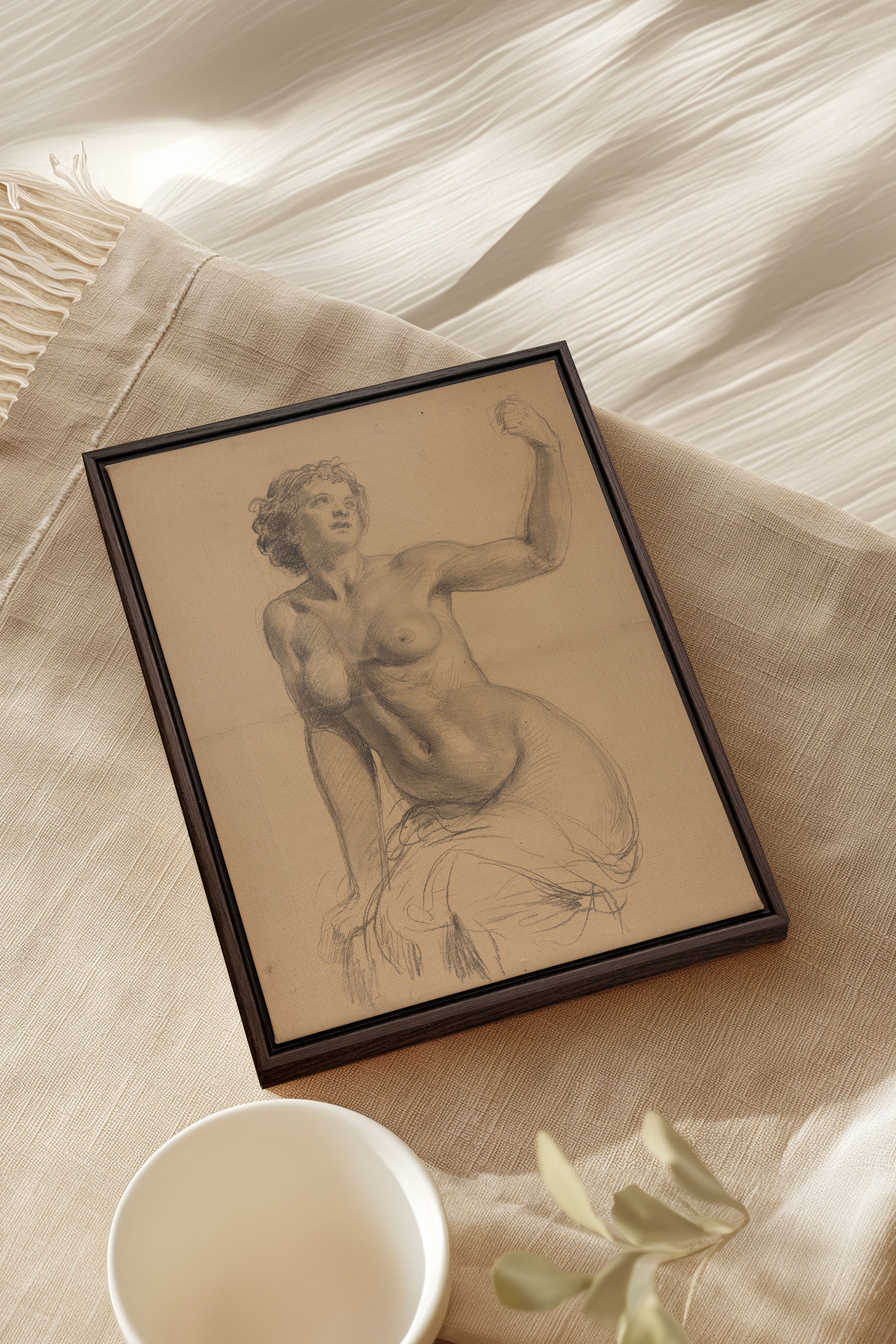 TIMELESS MUSE, Oeuvre sur toile étirée, encadré Brun Noyer