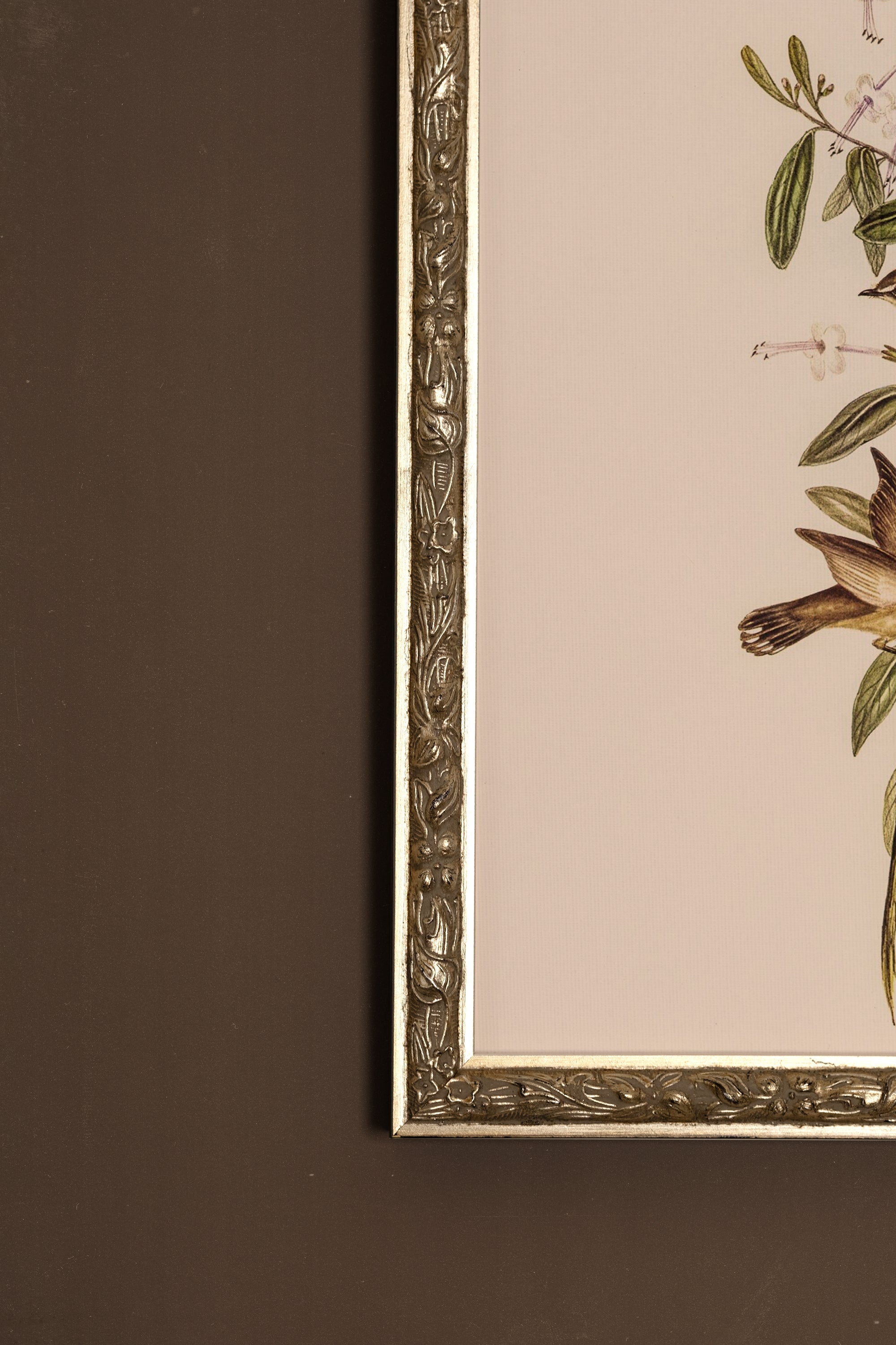 ÉVEIL PRINTANIER, Oeuvre sur toile rigide, encadré Vintage Argent