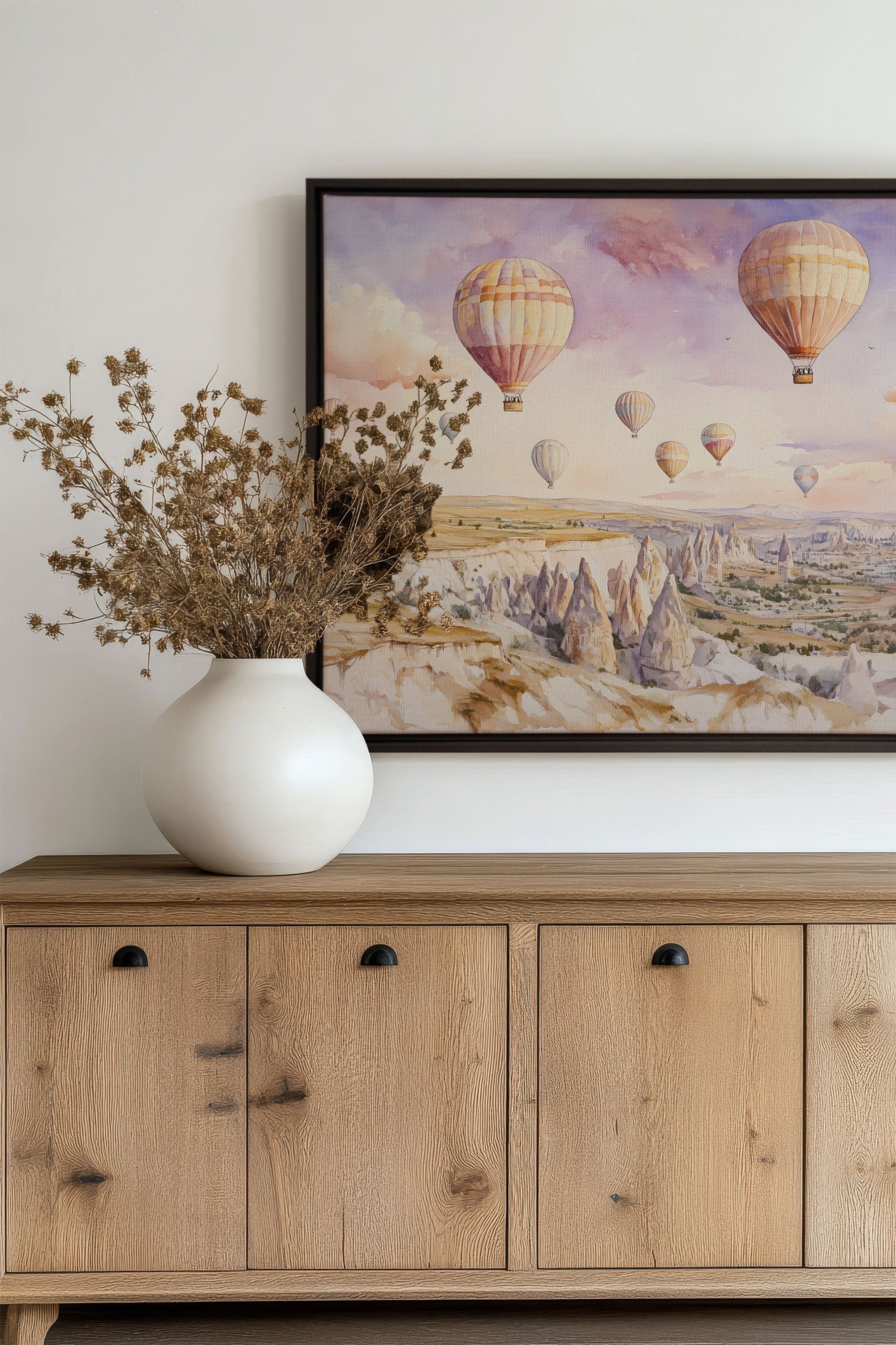 OLEKA CANVAS - VOYAGE CÉLESTE, Oeuvre sur toile étirée, encadré Noir