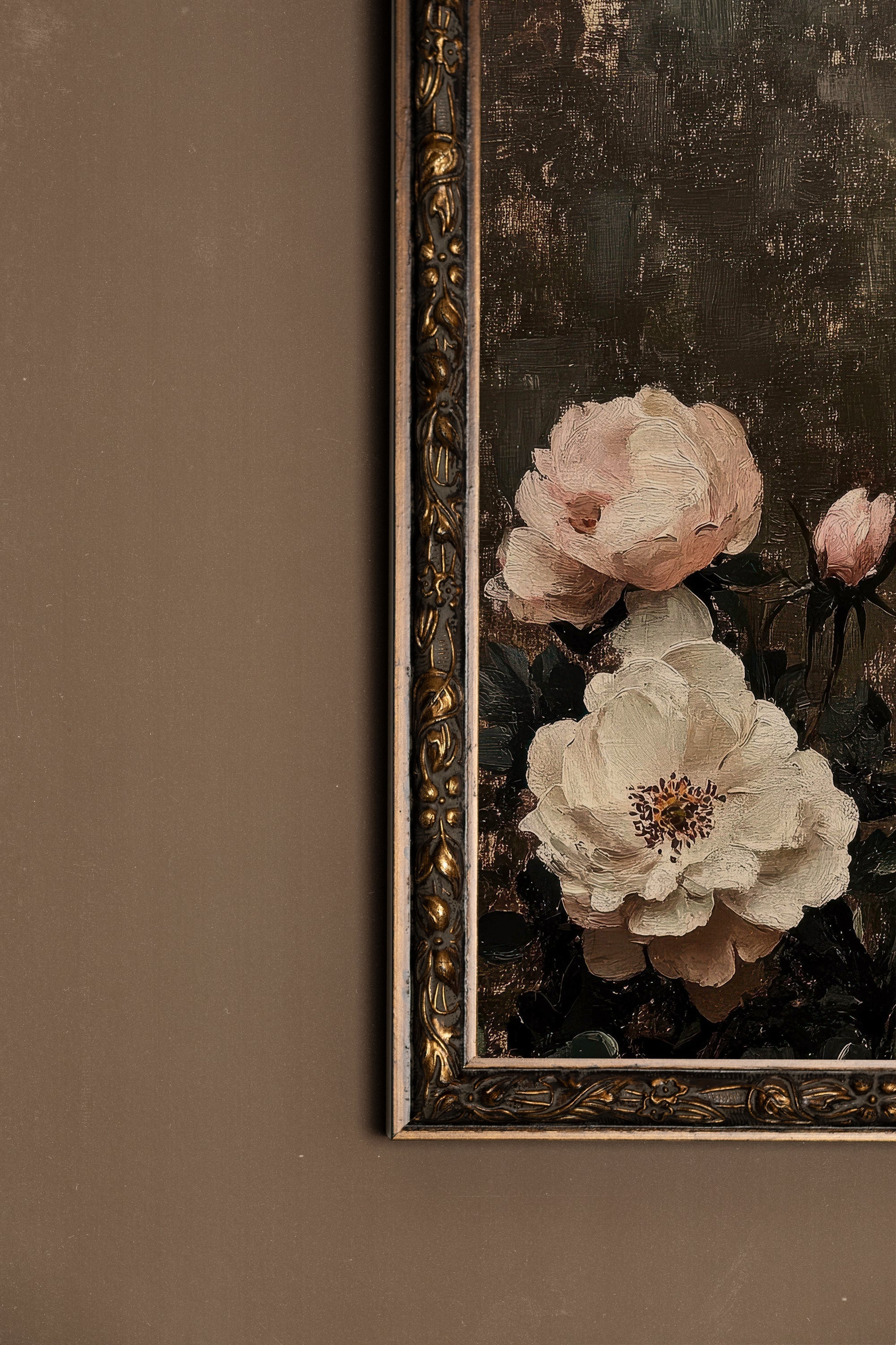 SOUFFLE BAROQUE, Oeuvre sur toile rigide, encadré Vintage Bronze