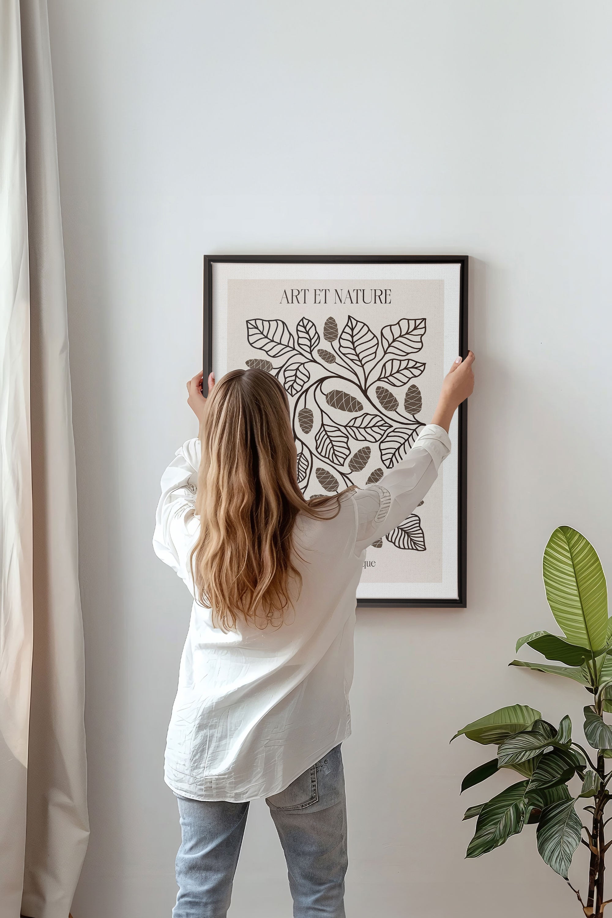 OLEKA CANVAS - ART ET NATURE, Oeuvre sur toile étirée, encadré Noir