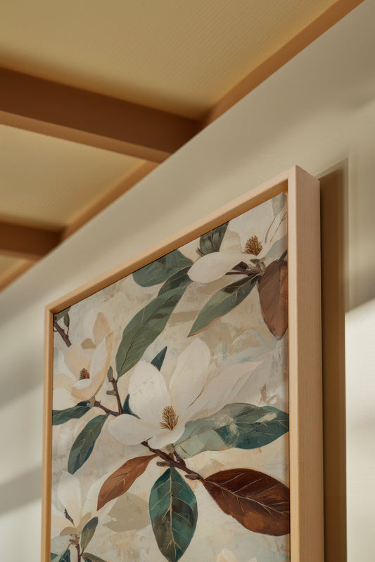 MAGNOLIA BLOOMS, Work on stretched canvas
